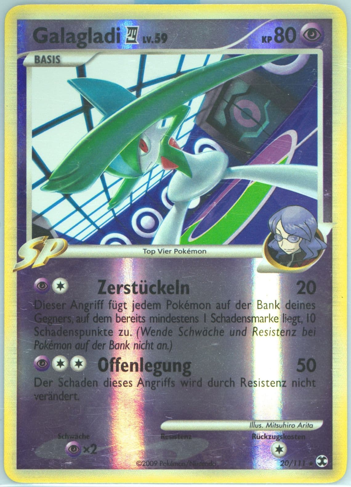 Galagladi 4-Reverse Foil German (20) 2009 Pokemon Platinum Rising Rivals