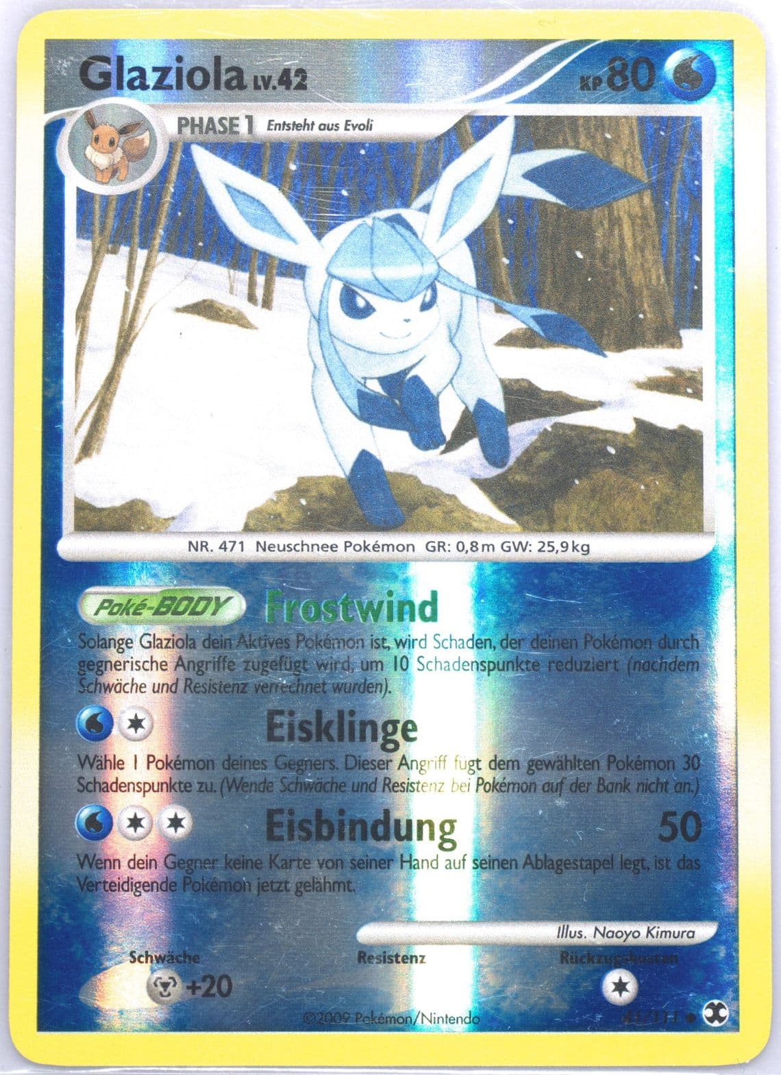 Glaziola-Reverse Foil German (41) 2009 Pokemon Platinum Rising Rivals