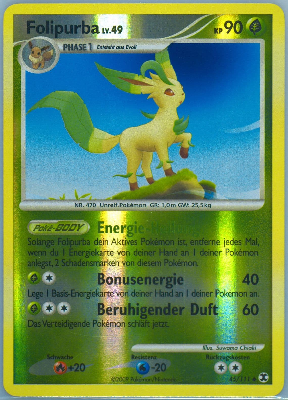 Folipurba-Reverse Foil German (45) 2009 Pokemon Platinum Rising Rivals