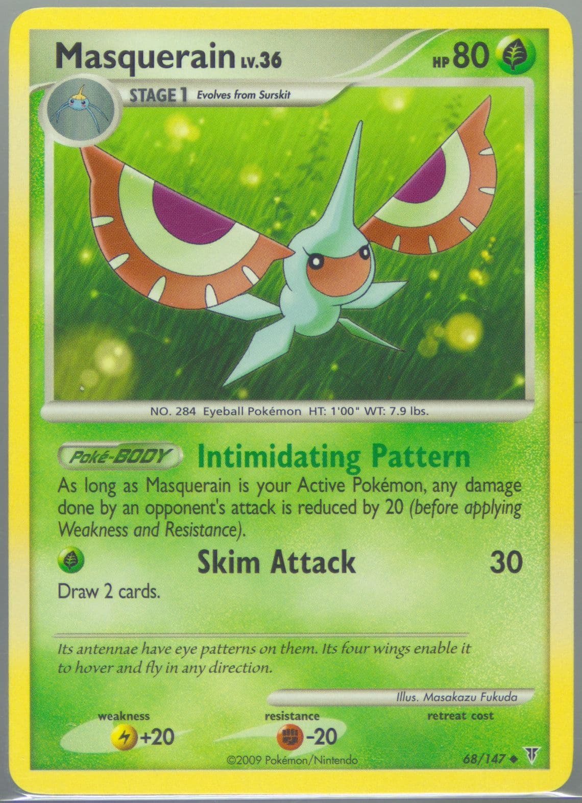 Masquerain (68) 2009 Pokemon Platinum Supreme Victors