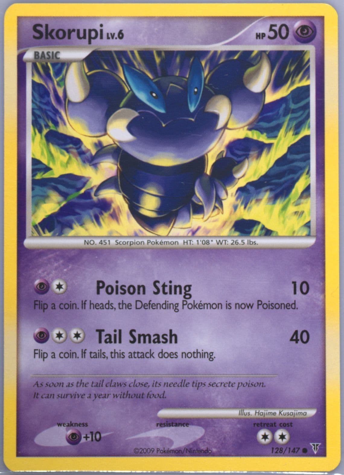 Skorupi (128) 2009 Pokemon Platinum Supreme Victors