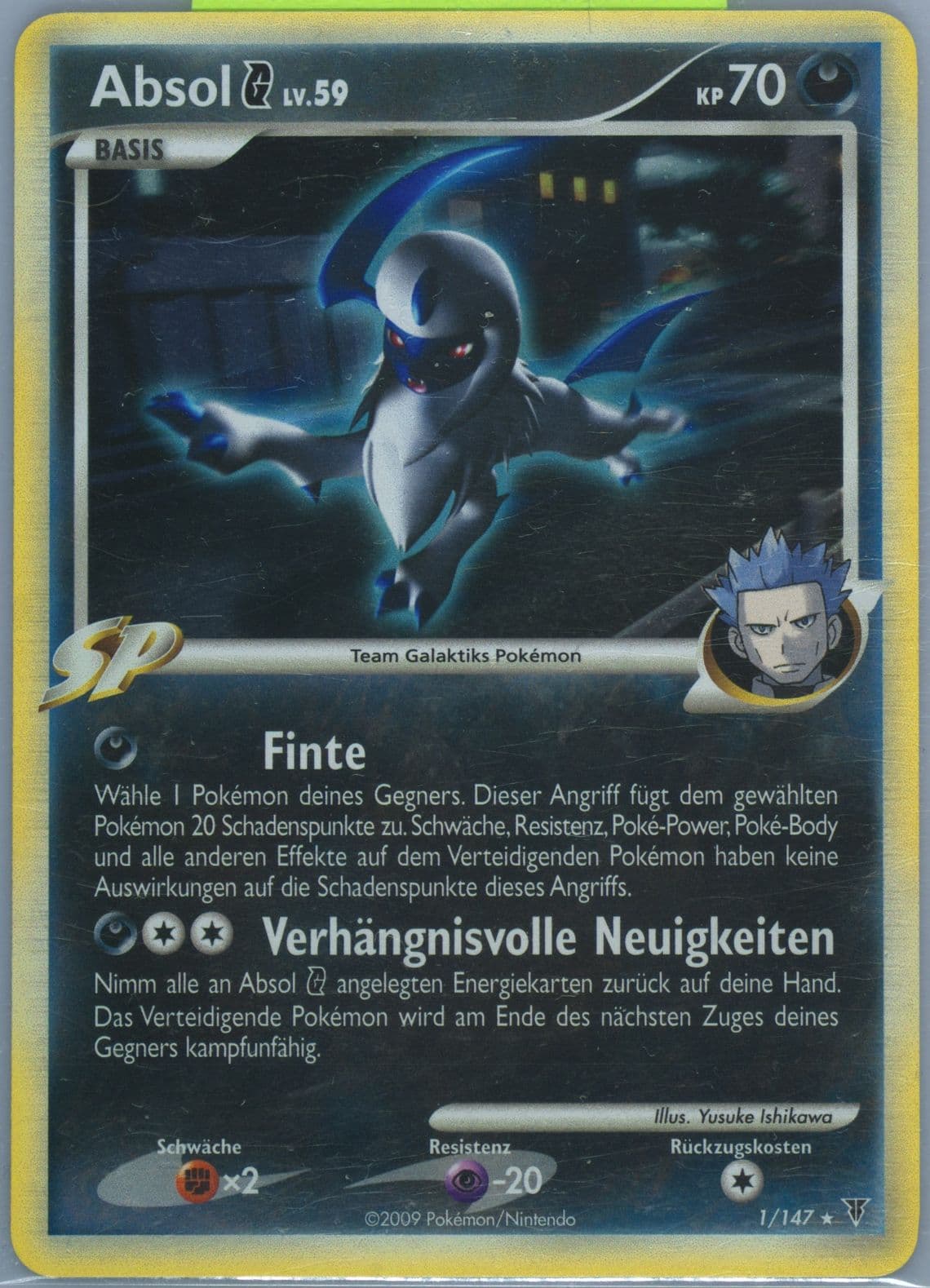 Absol G-Holo German (1) 2009 Pokemon Platinum Supreme Victors