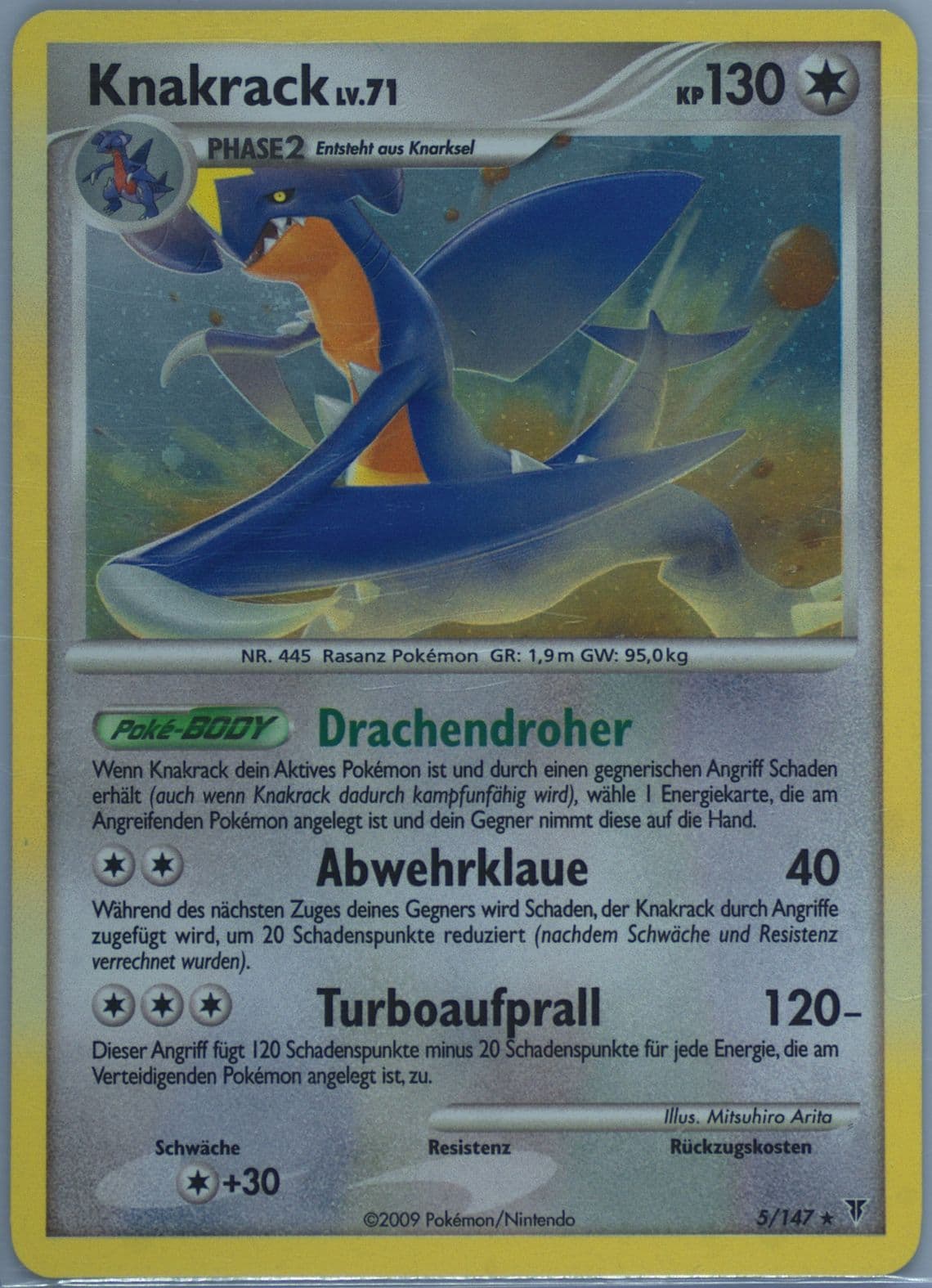 Knakrack-Holo German (5) 2009 Pokemon Platinum Supreme Victors