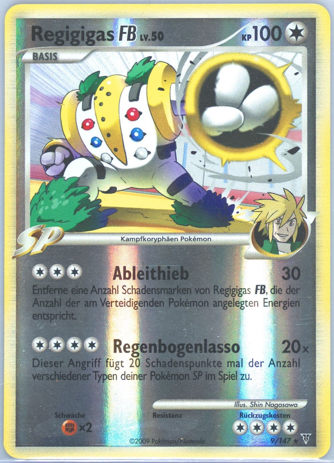 Regigigas FB-Reverse Foil German (9) 2009 Pokemon Platinum Supreme Victors
