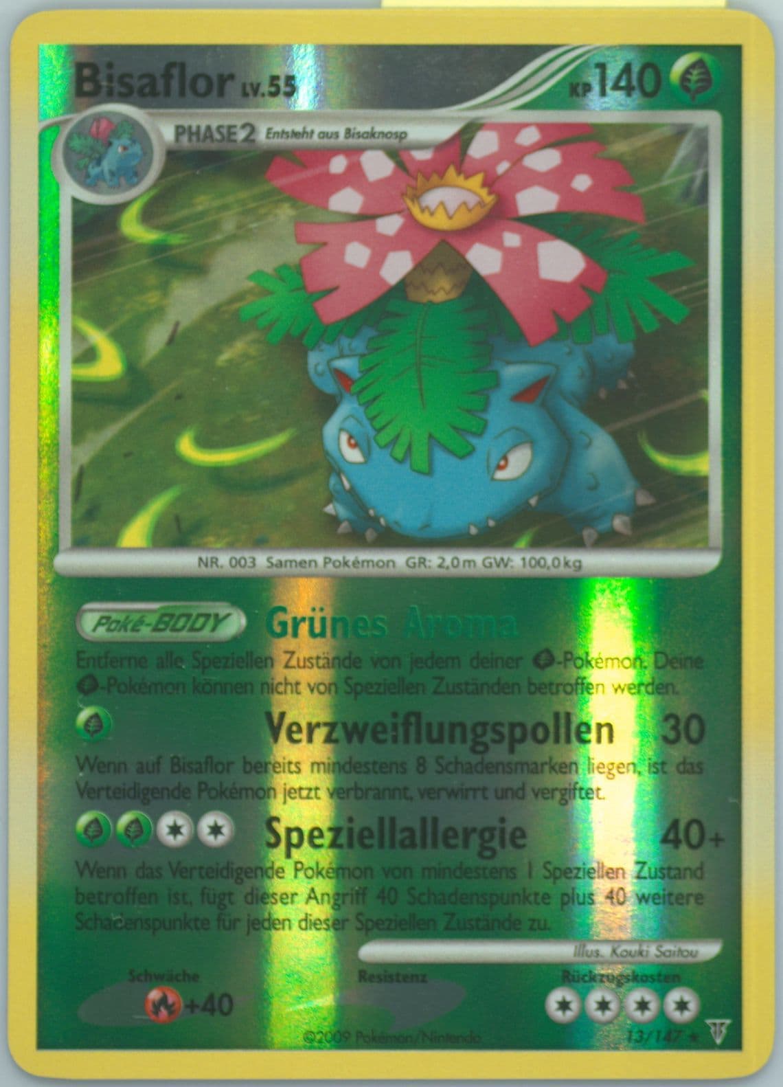 Bisaflor-Reverse Foil German (13) 2009 Pokemon Platinum Supreme Victors