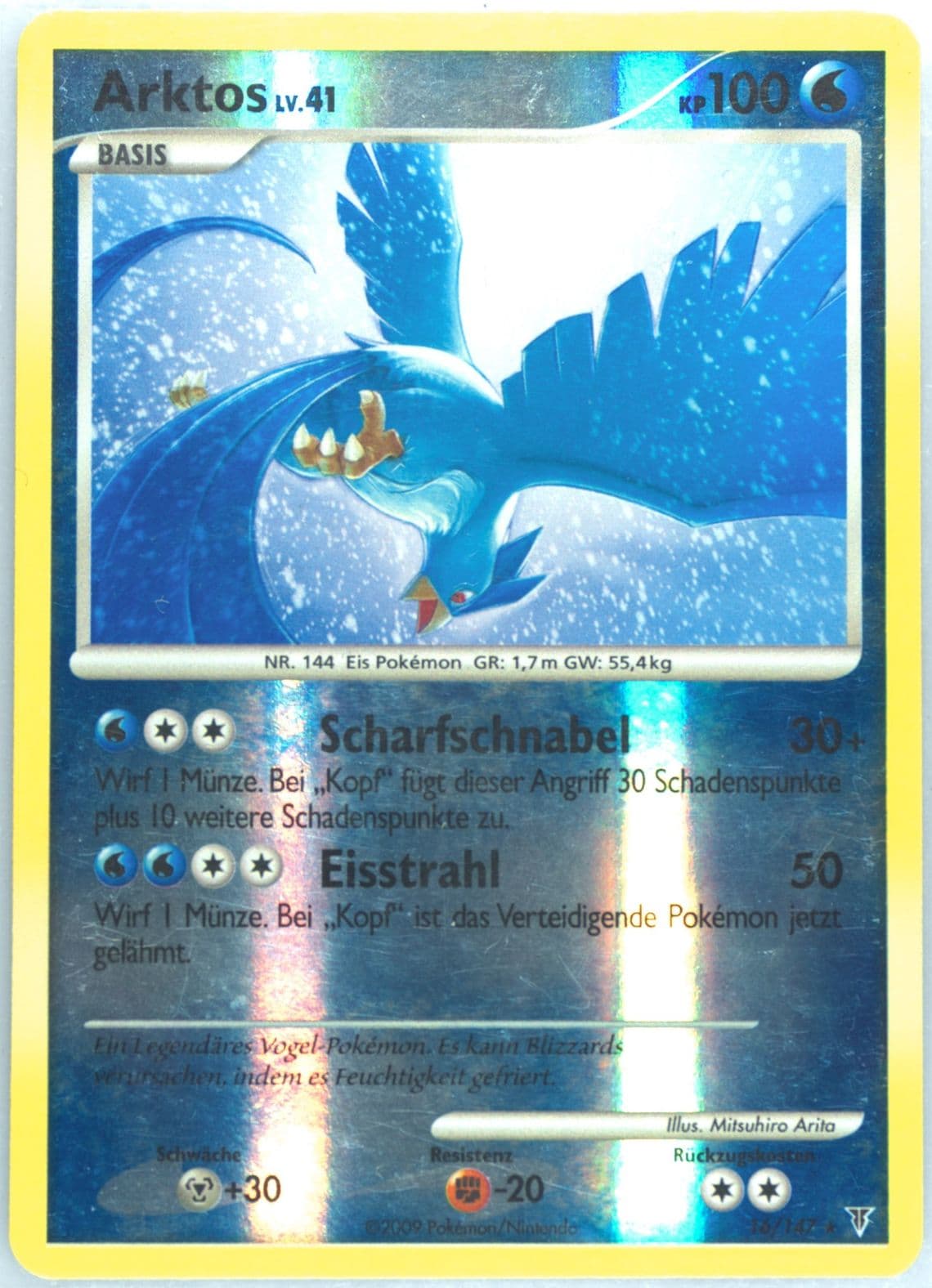 Arktos-Reverse Foil German (16) 2009 Pokemon Platinum Supreme Victors