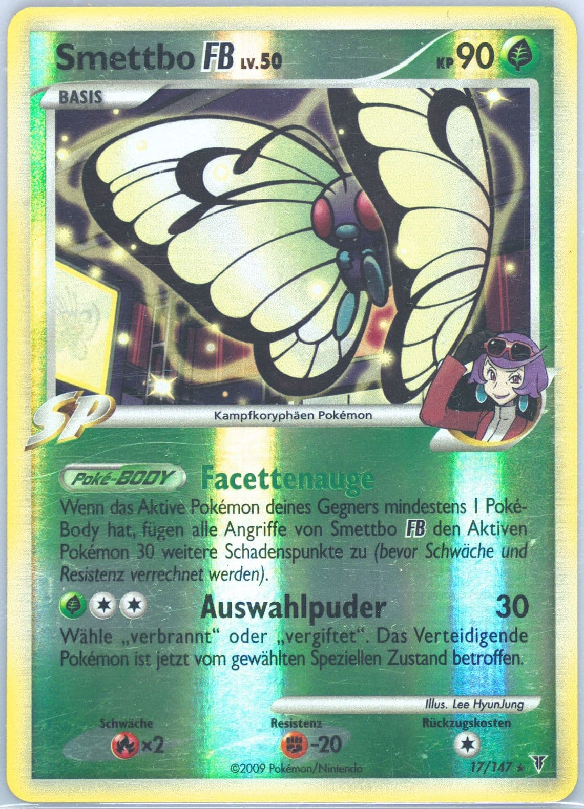 Smettbo FB-Reverse Foil German (17) 2009 Pokemon Platinum Supreme Victors