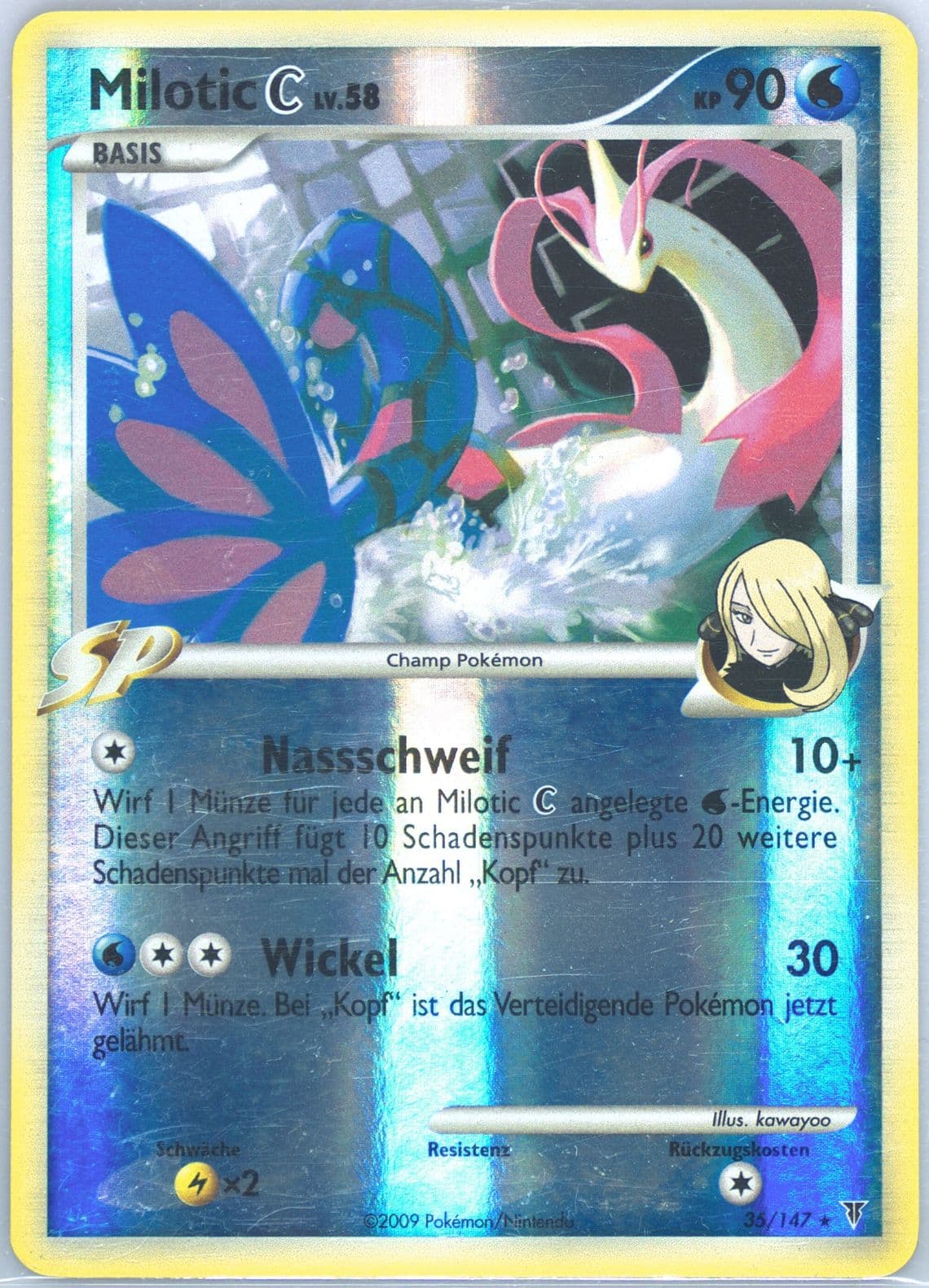 Milotic C-Reverse Foil German (35) 2009 Pokemon Platinum Supreme Victors