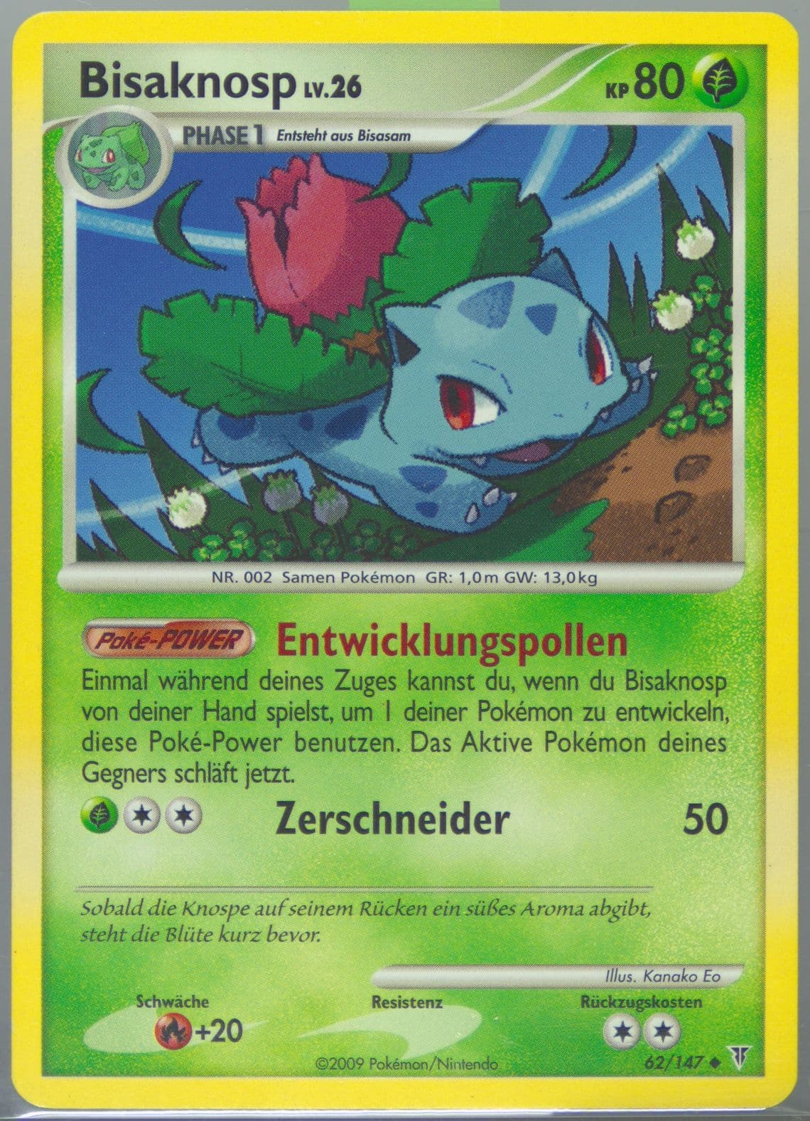 Bisaknosp German (62) 2009 Pokemon Platinum Supreme Victors