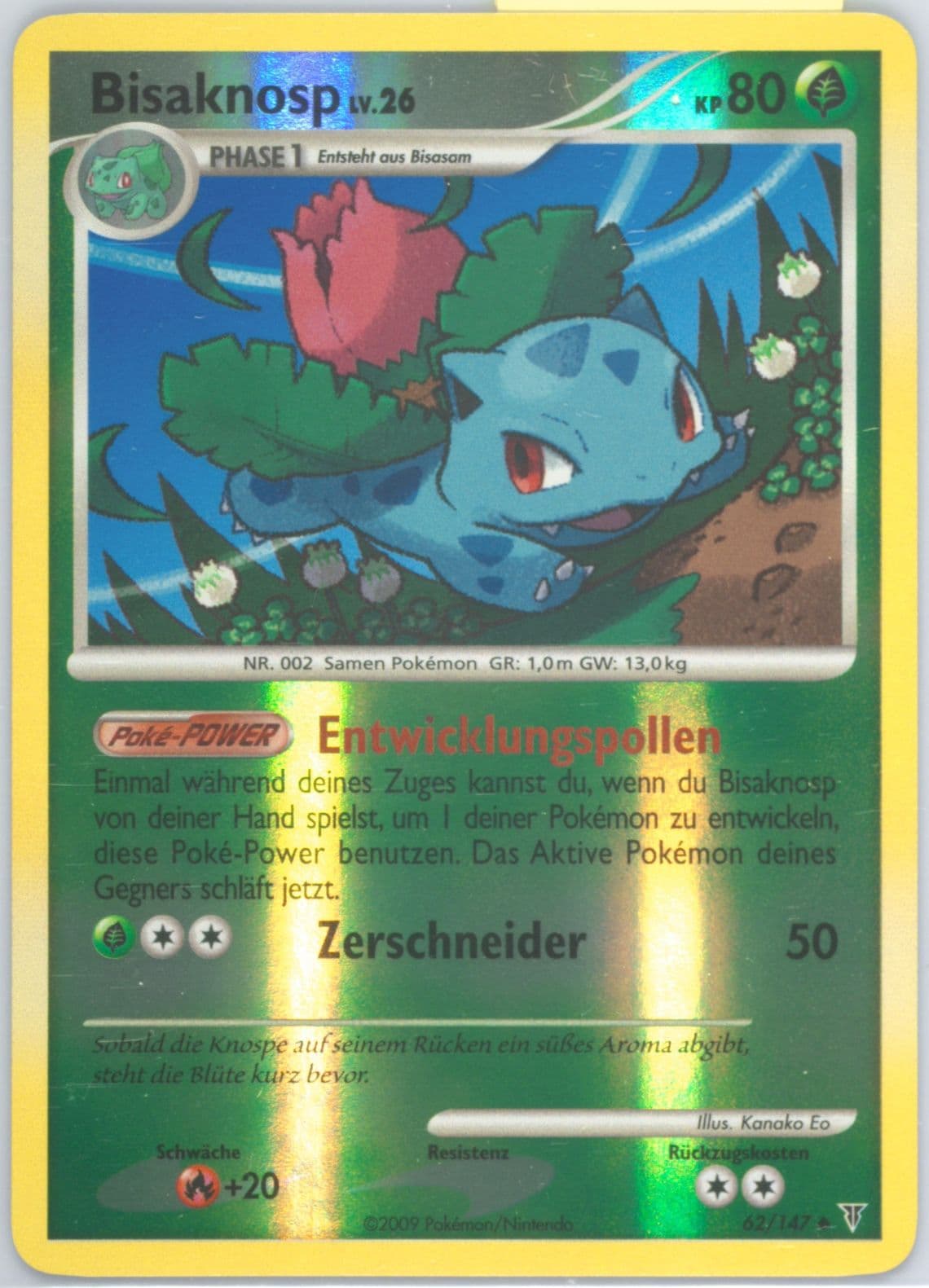 Bisaknosp-Reverse Foil German (62) 2009 Pokemon Platinum Supreme Victors