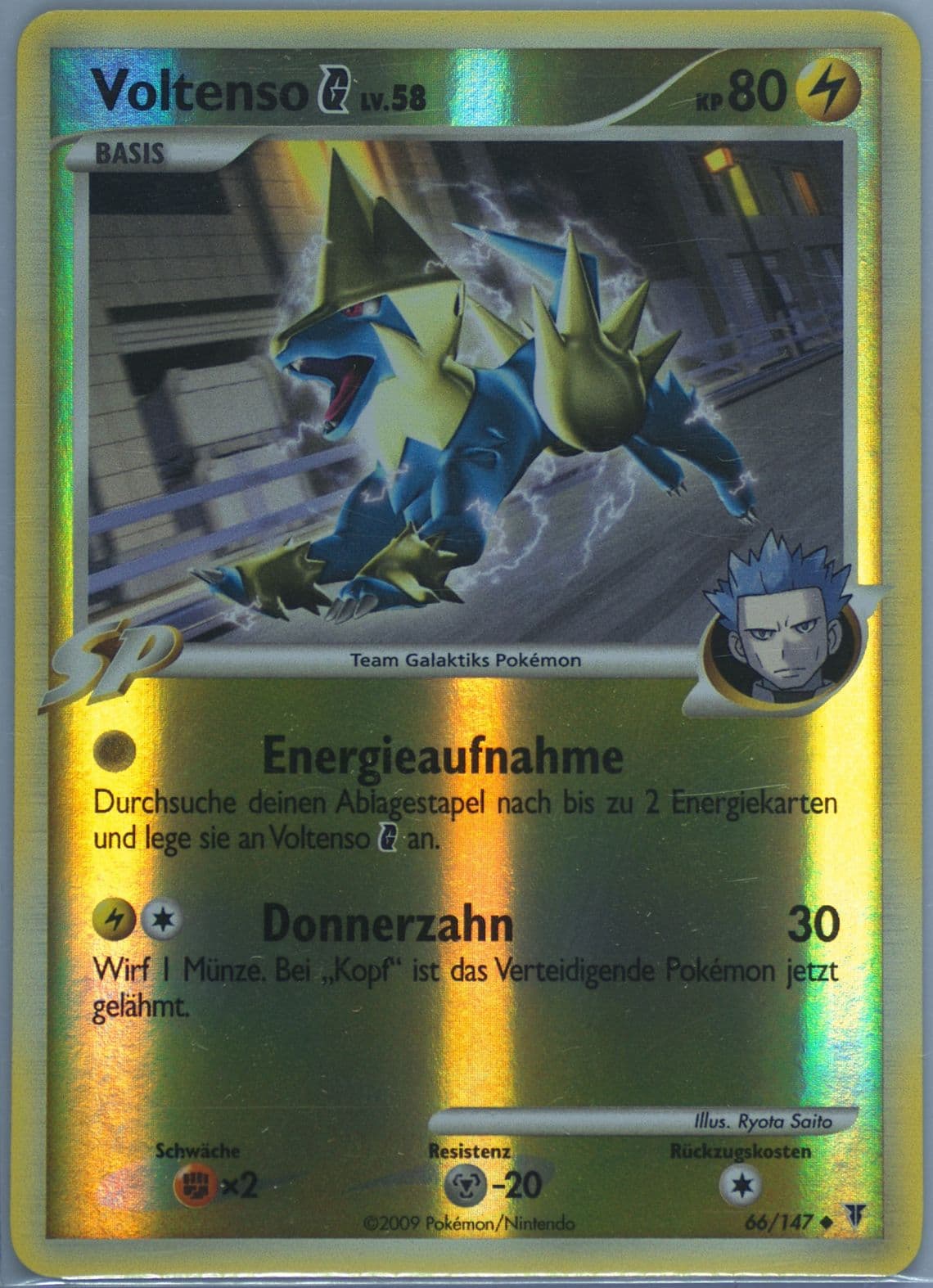 Voltenso G-Reverse Foil German (66) 2009 Pokemon Platinum Supreme Victors
