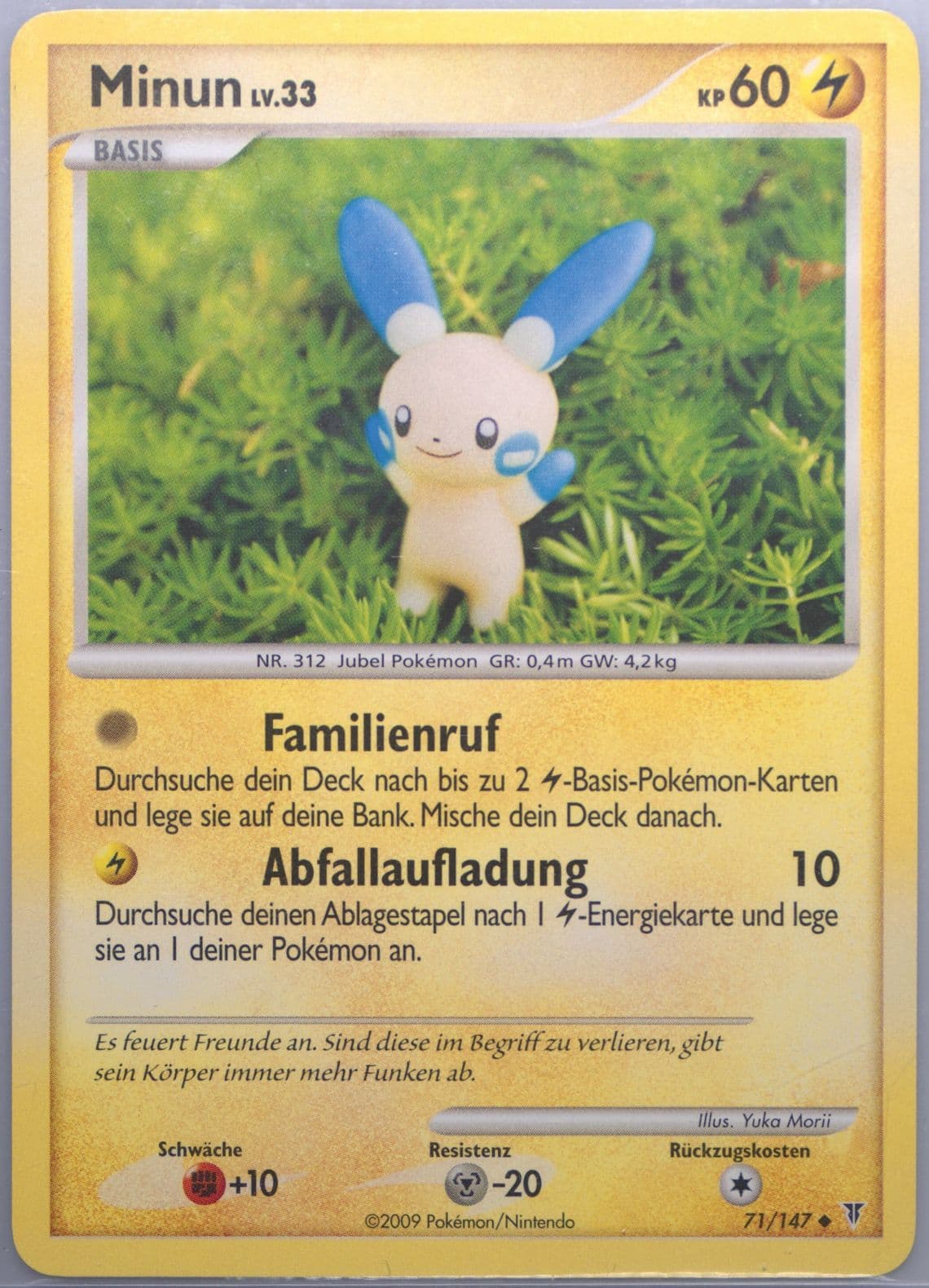 Minun German (71) 2009 Pokemon Platinum Supreme Victors