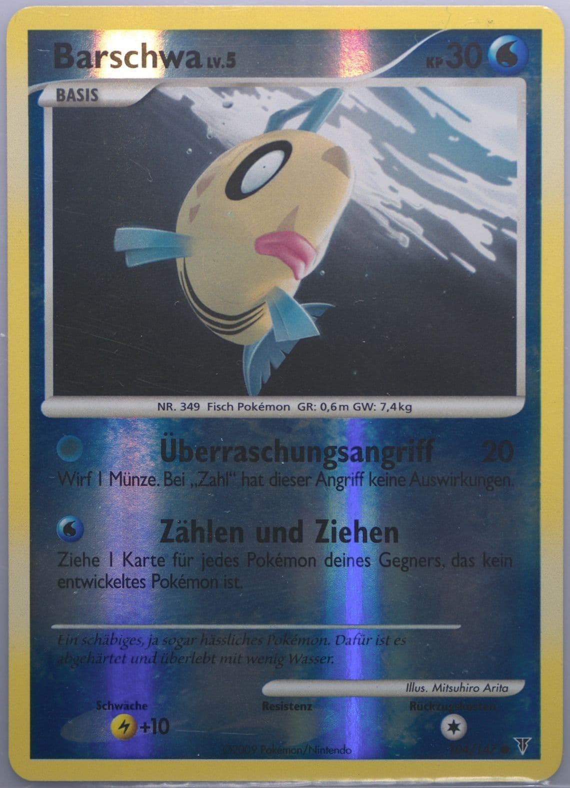 Barschwa-Reverse Foil German (104) 2009 Pokemon Platinum Supreme Victors
