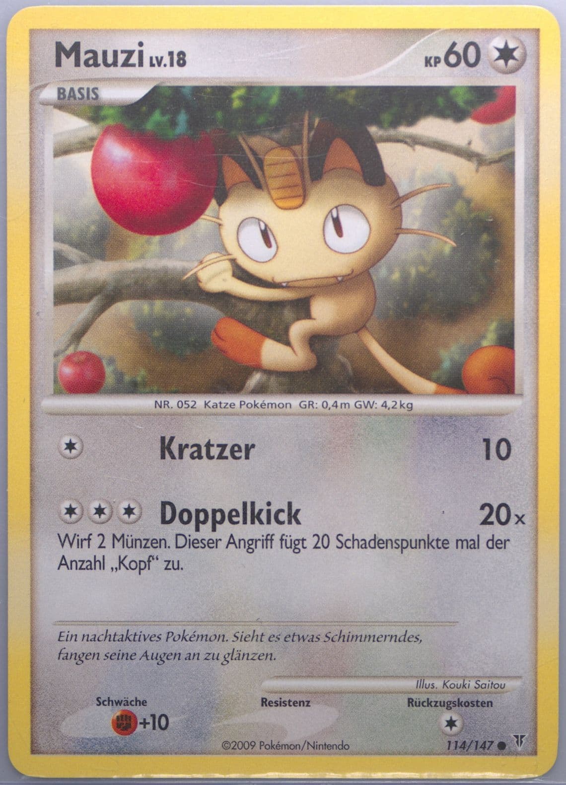 Mauzi German (114) 2009 Pokemon Platinum Supreme Victors