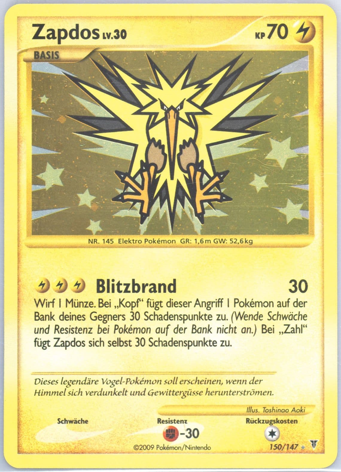 Zapdos-Holo German (150) 2009 Pokemon Platinum Supreme Victors