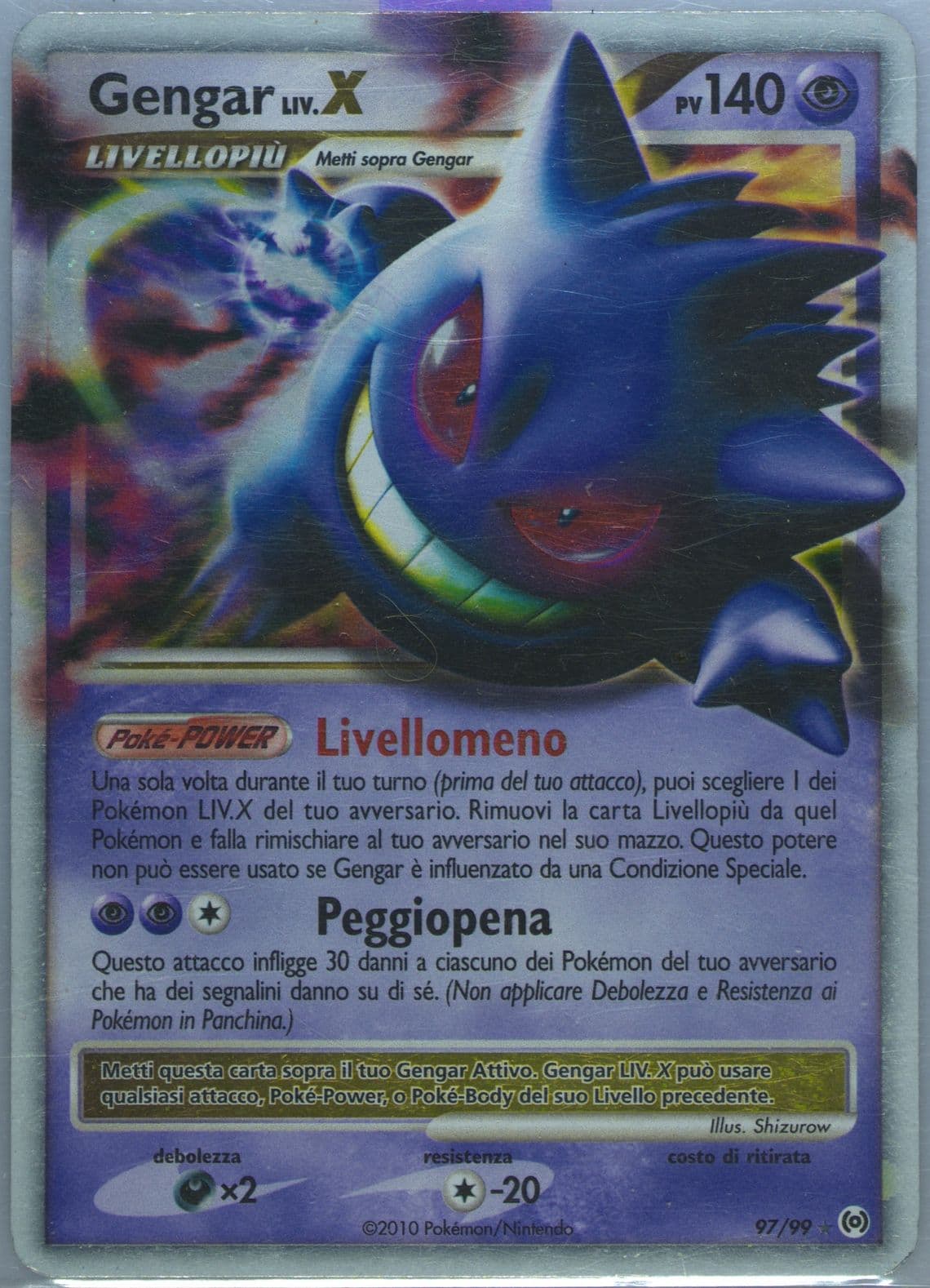 Gengar LIV.X-Holo Italian (97) 2009 Pokemon Platinum Arceus