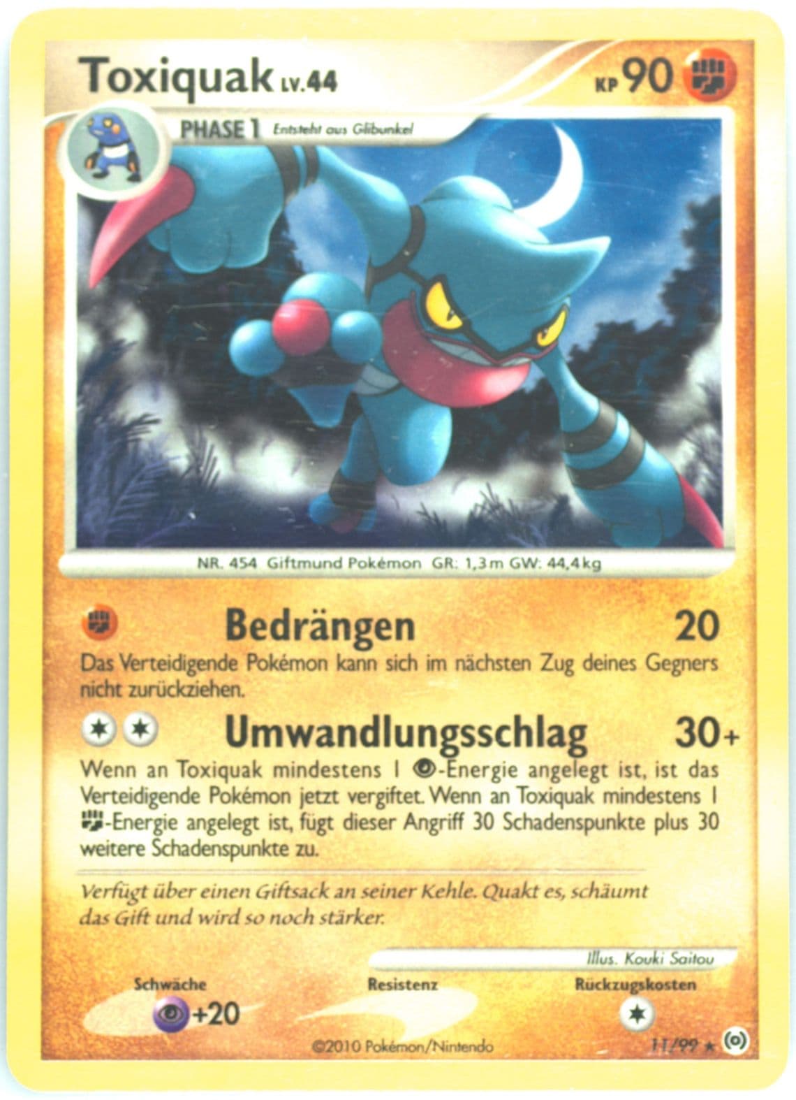 Toxiquak-Holo German (11) 2009 Pokemon Platinum Arceus