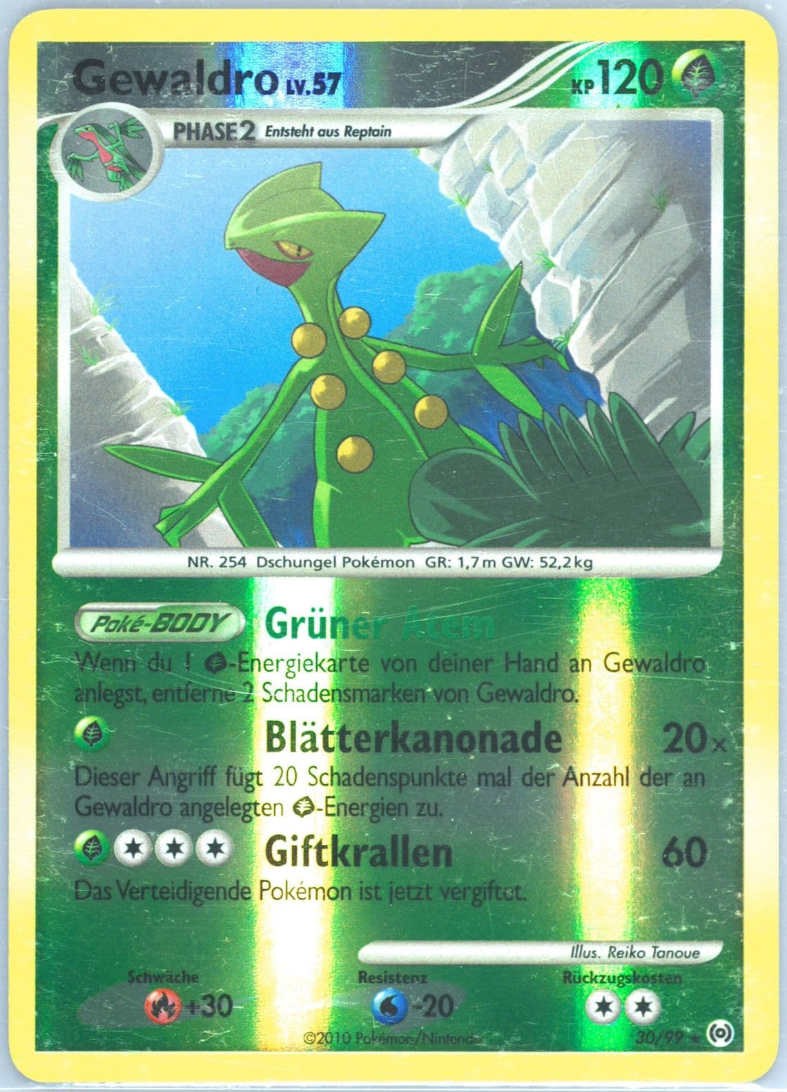 Gewaldro-Reverse Foil German (30) 2009 Pokemon Platinum Arceus