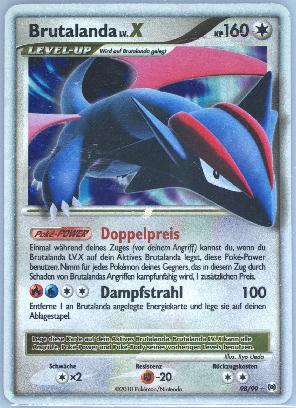 Brutalanda LV.X-Holo German (98) 2009 Pokemon Platinum Arceus