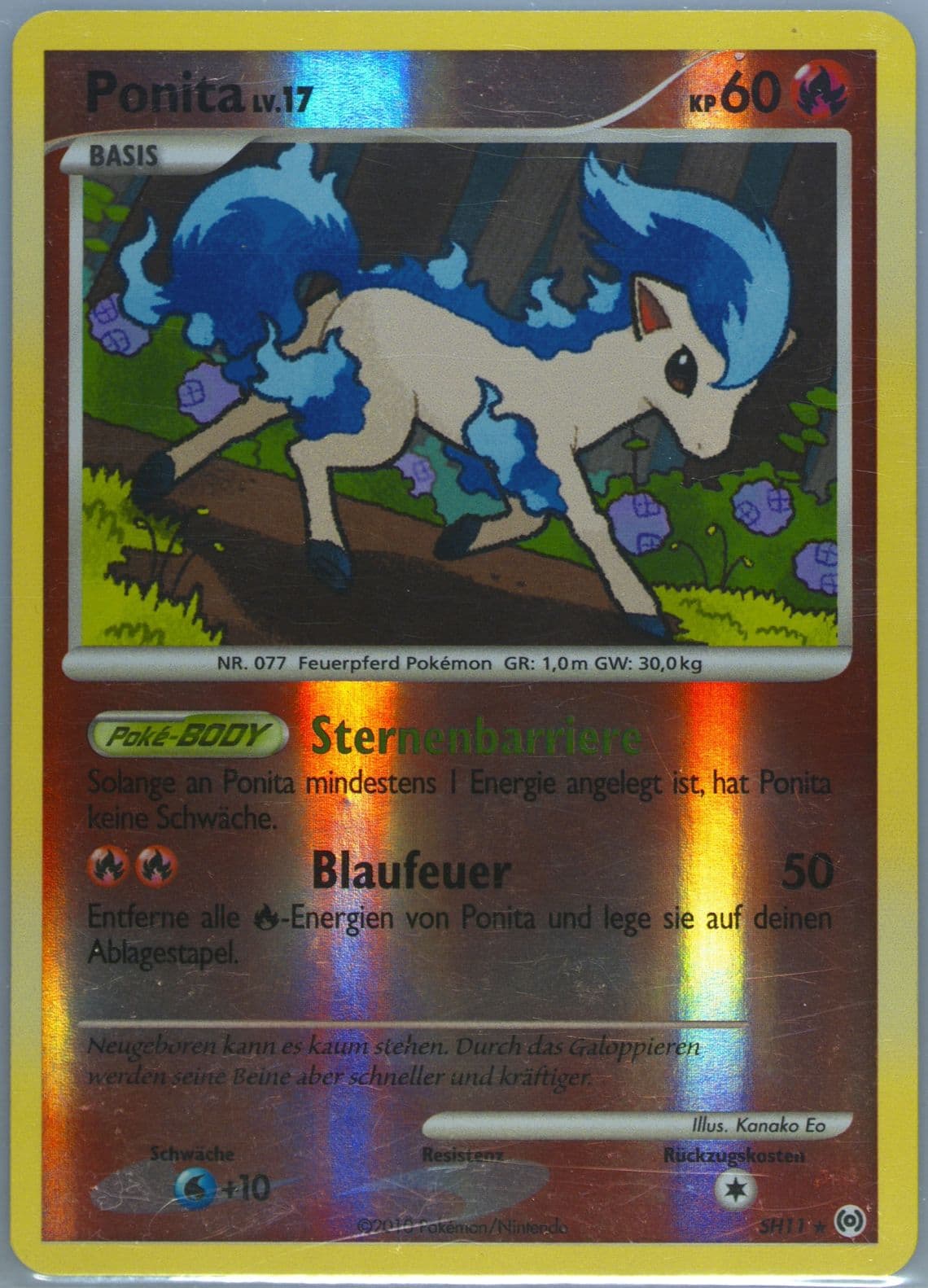 Ponita-Reverse Foil German (SH11) 2009 Pokemon Platinum Arceus