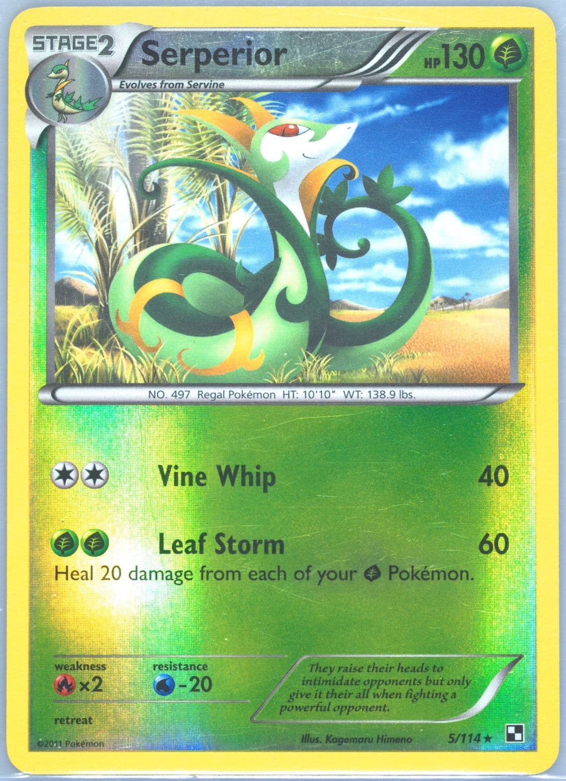 Serperior-Reverse Foil (5) 2011 Pokemon Black & White