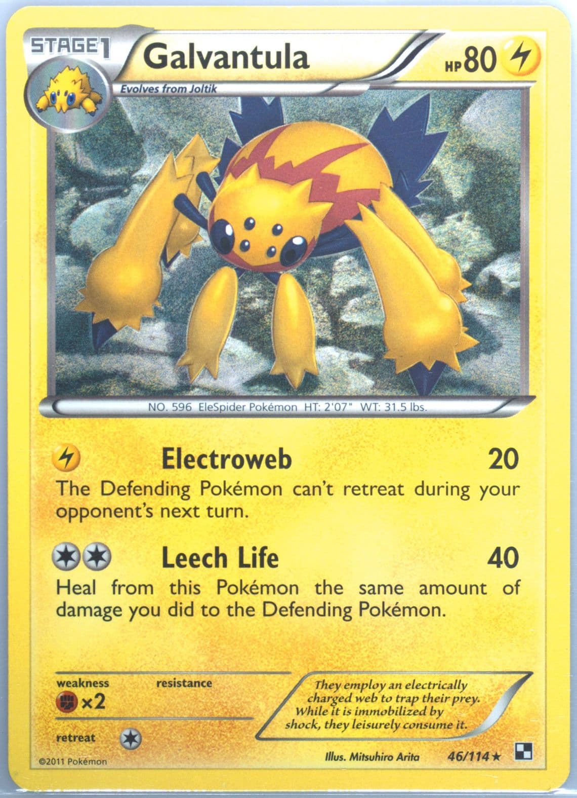 Galvantula (46) 2011 Pokemon Black & White