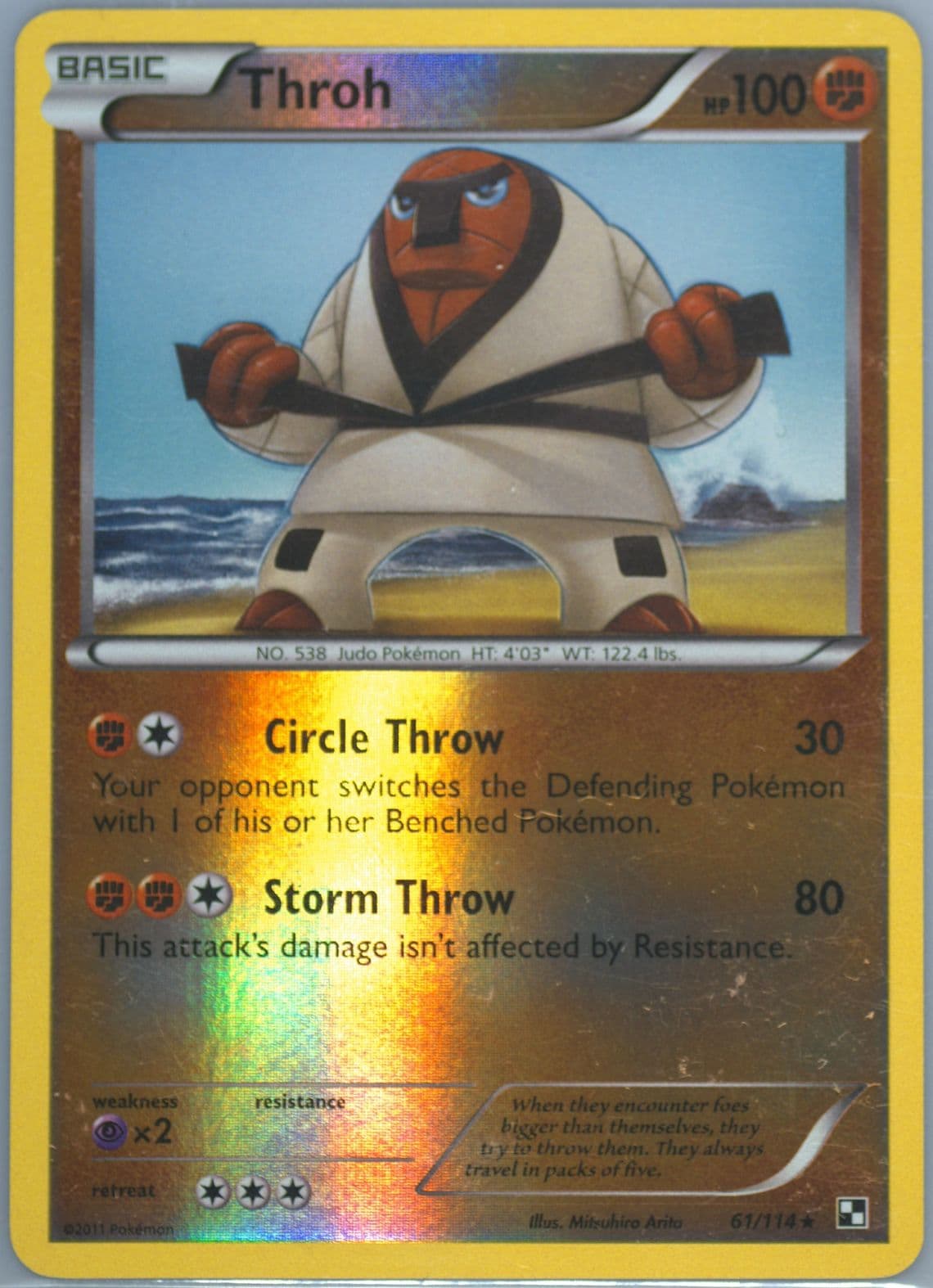 Throh-Reverse Foil (61) 2011 Pokemon Black & White