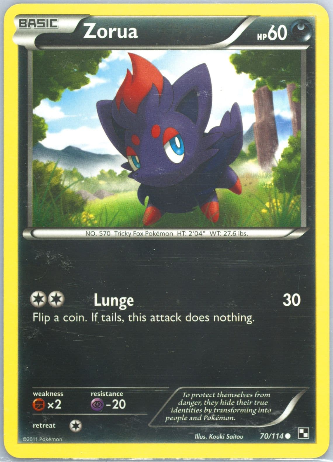 Zorua (70) 2011 Pokemon Black & White