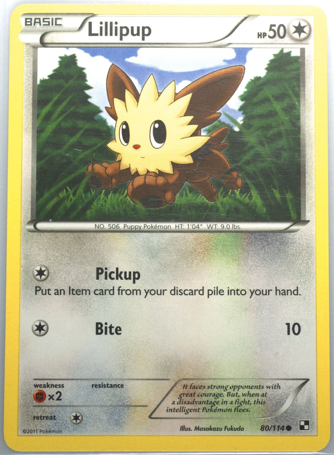 Lillipup (80) 2011 Pokemon Black & White