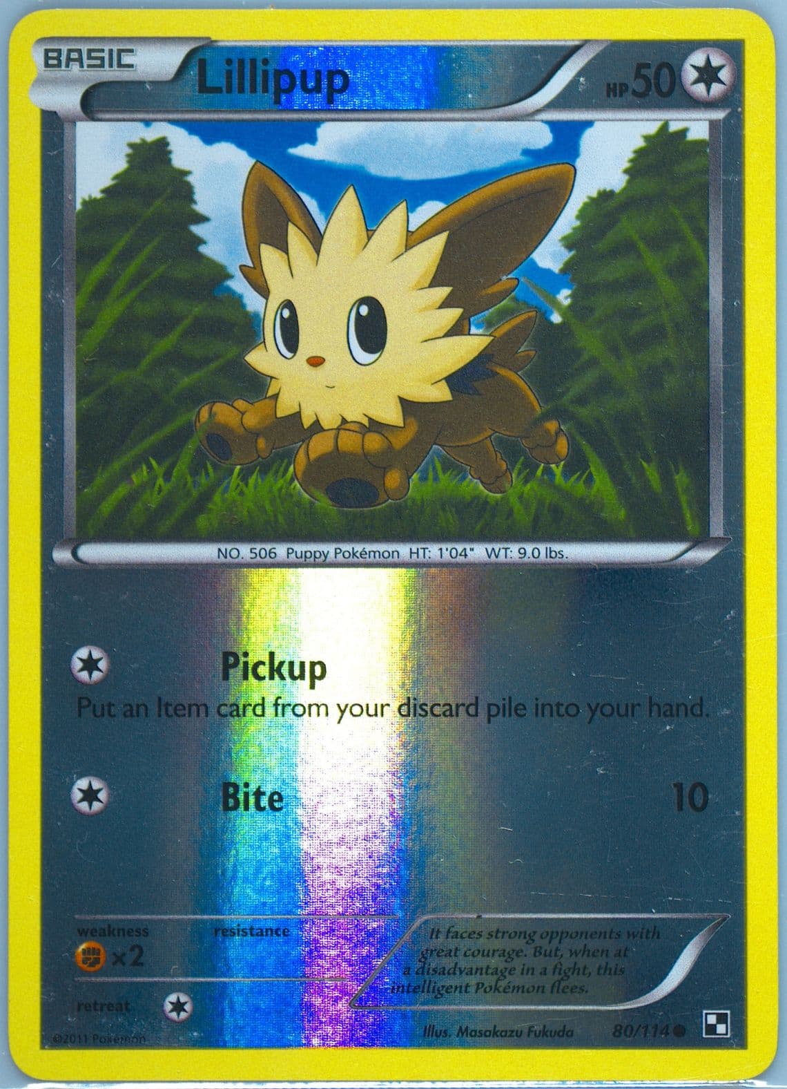 Lillipup-Reverse Foil (80) 2011 Pokemon Black & White