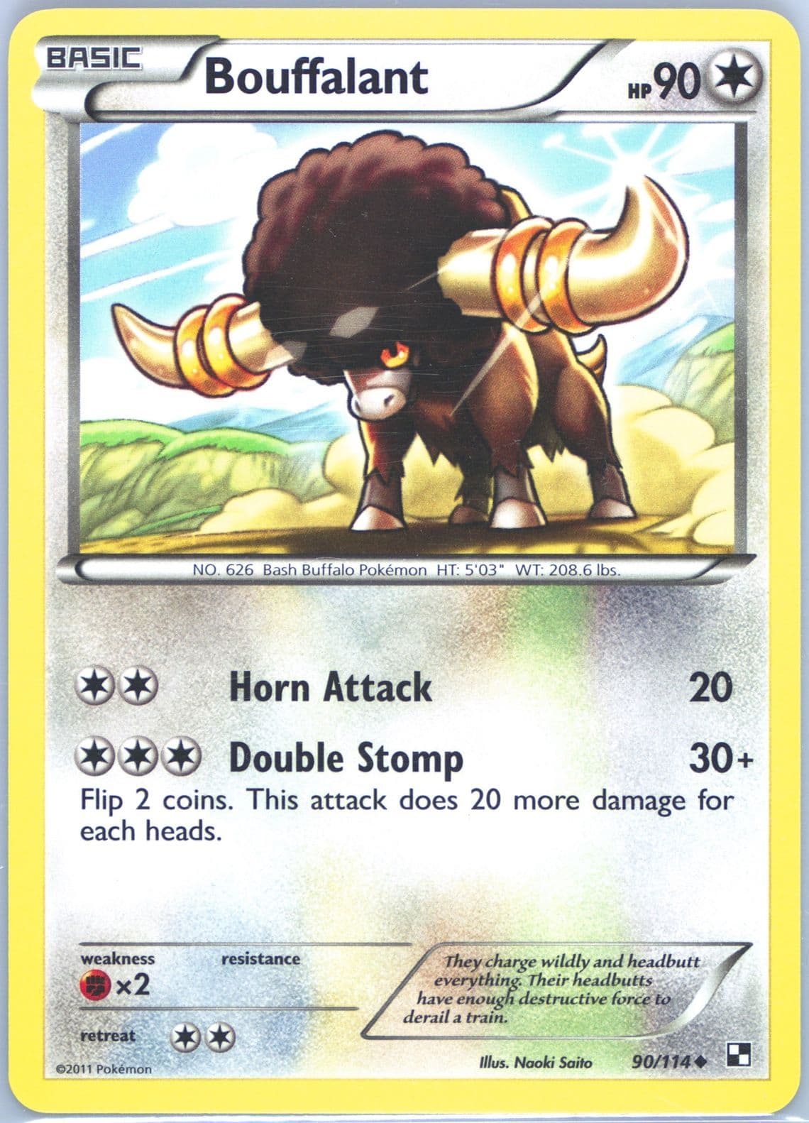 Bouffalant (90) 2011 Pokemon Black & White