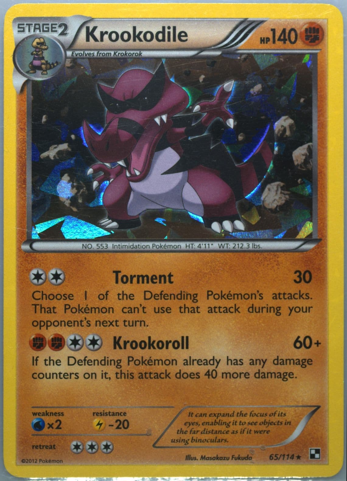 Krookodile-Holo Cracked Ice (65) 2011 Pokemon Black & White