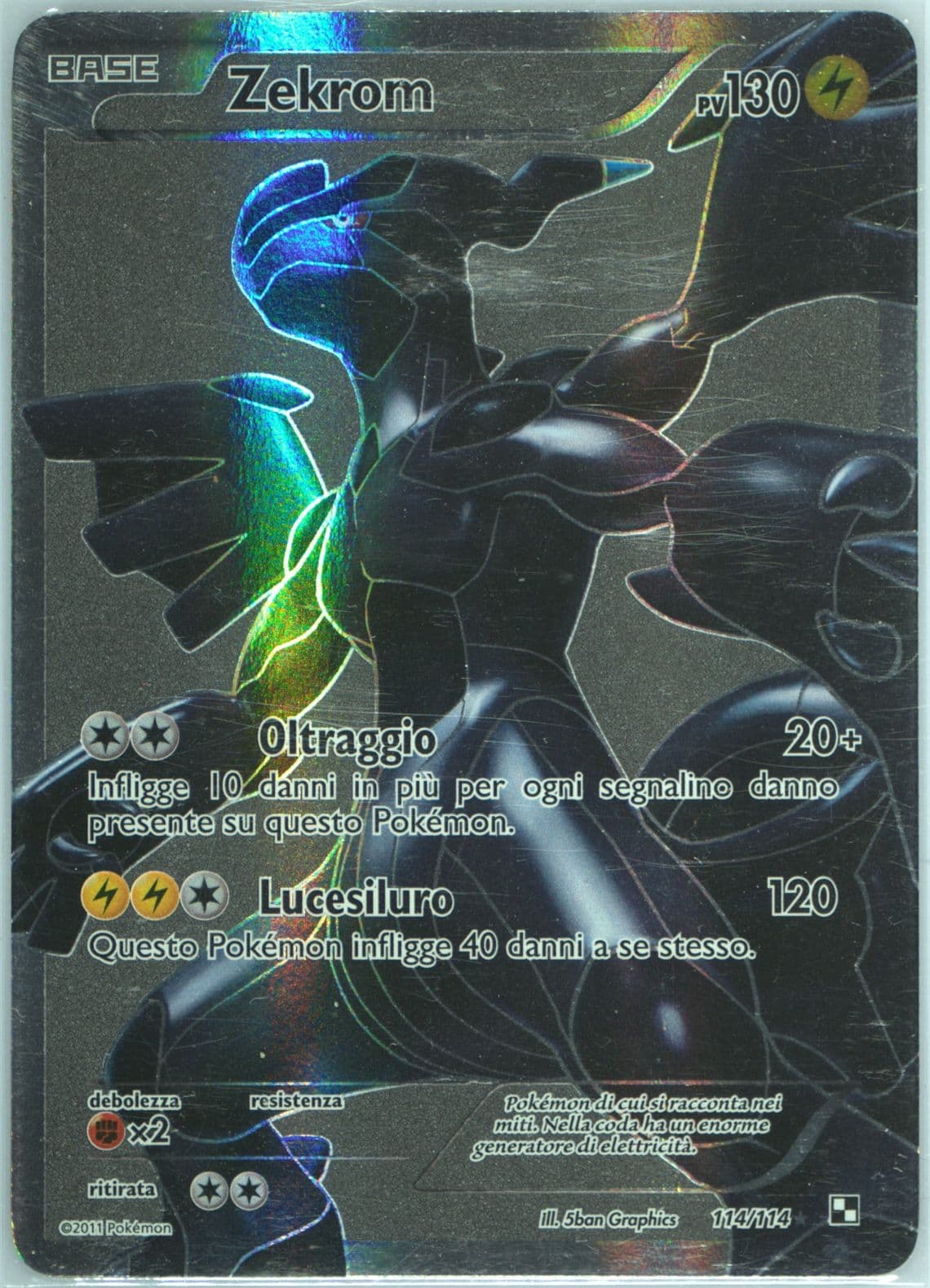 Full Art/Zekrom Italian (114) 2011 Pokemon Black & White