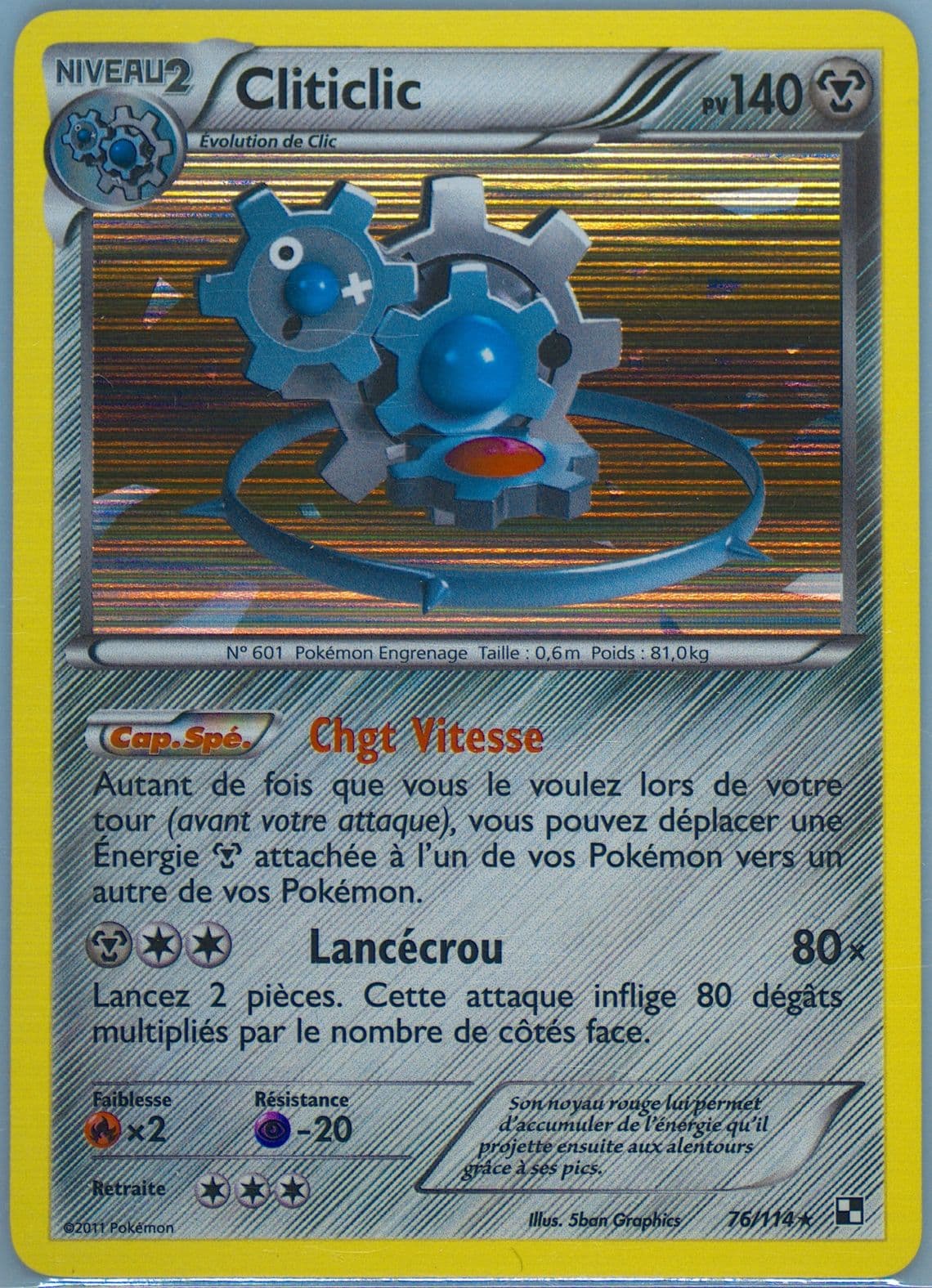 Cliticlic-Holo French (76) 2011 Pokemon Black & White