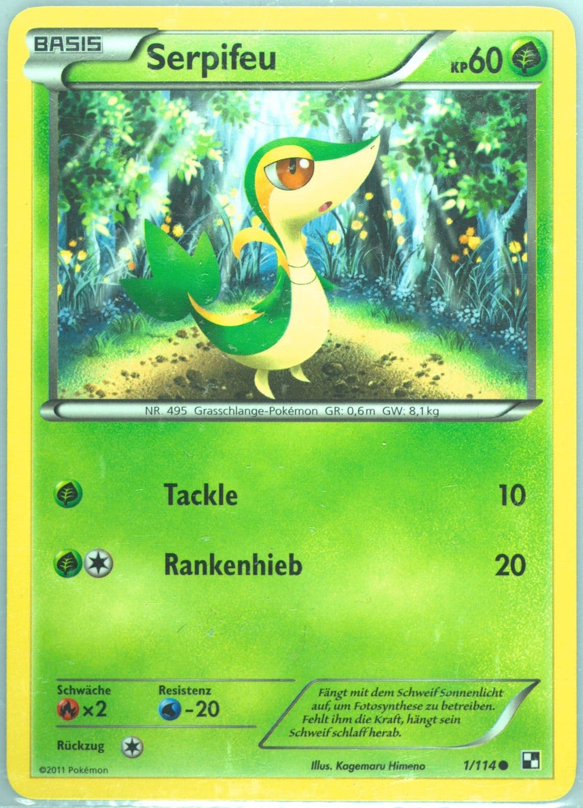 Serpifeu German (1) 2011 Pokemon Black & White