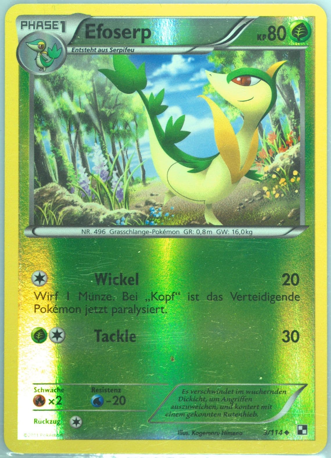 Efoserp-Reverse Foil German (3) 2011 Pokemon Black & White