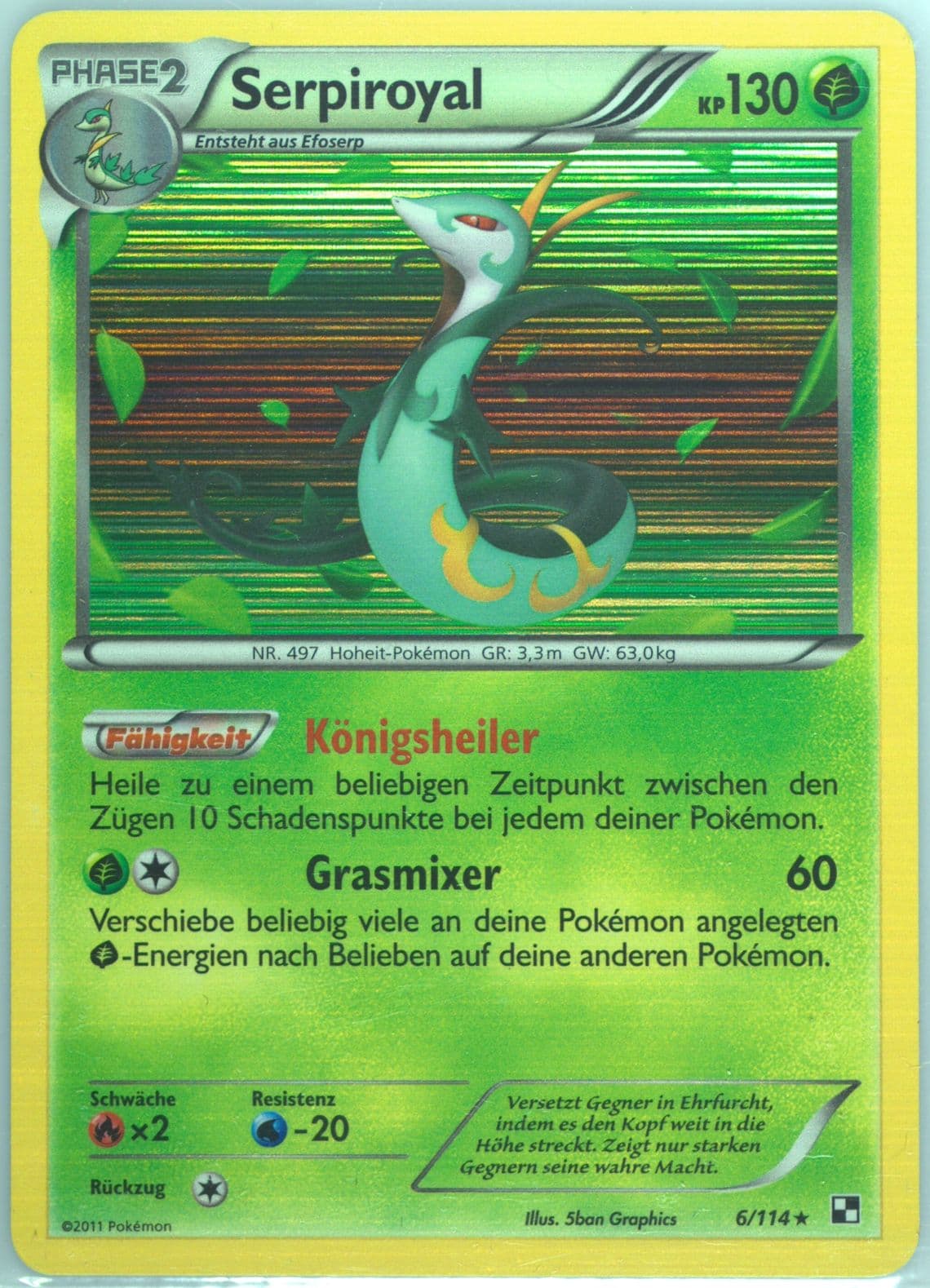 Serpiroyal-Holo German (6) 2011 Pokemon Black & White