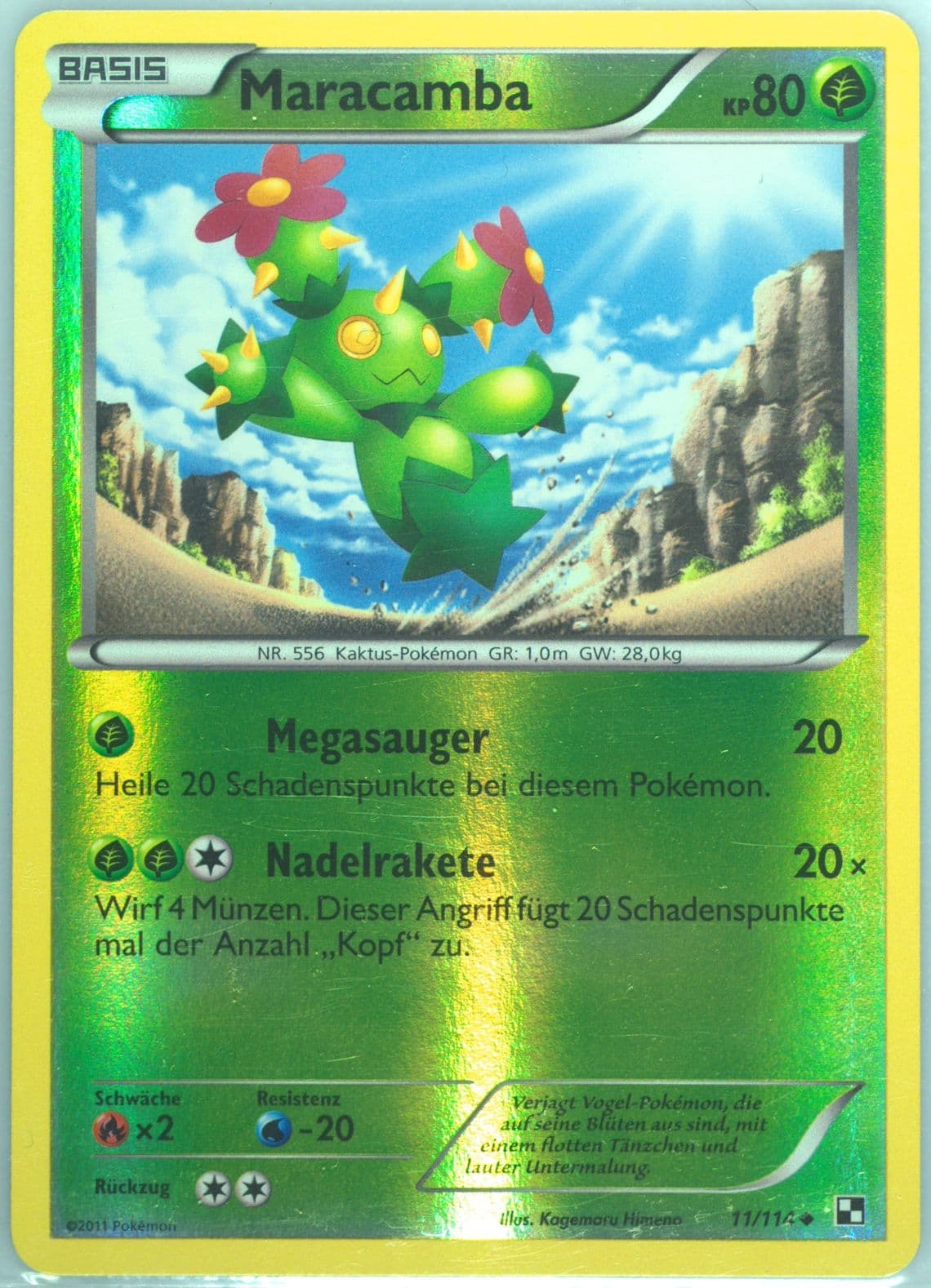 Maracamba-Reverse Foil German (11) 2011 Pokemon Black & White