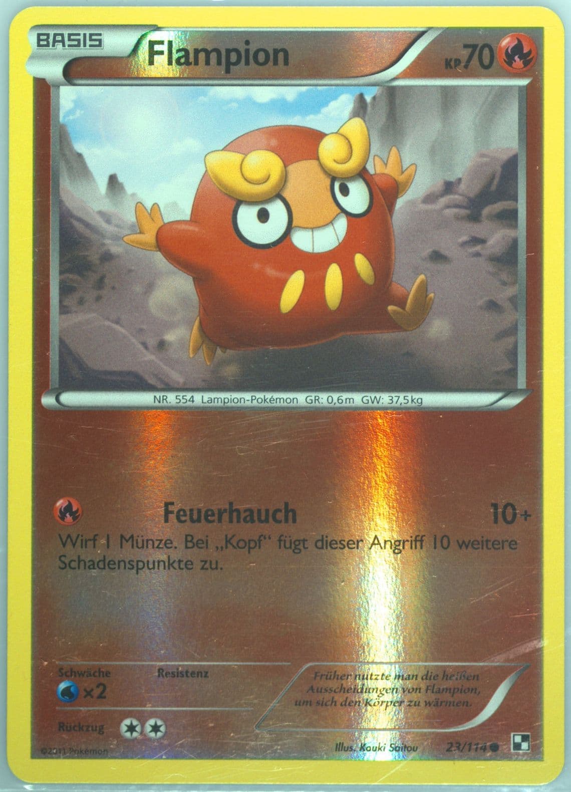 Flampion-Reverse Foil German (23) 2011 Pokemon Black & White