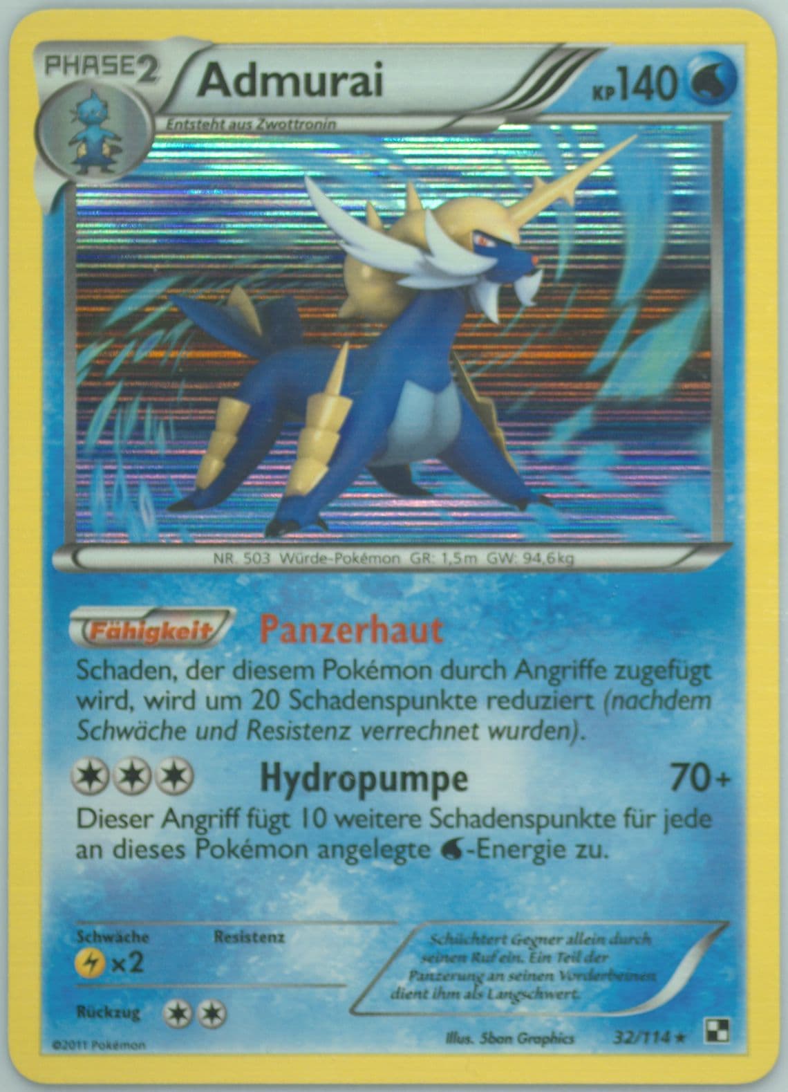 Admurai-Holo German (32) 2011 Pokemon Black & White