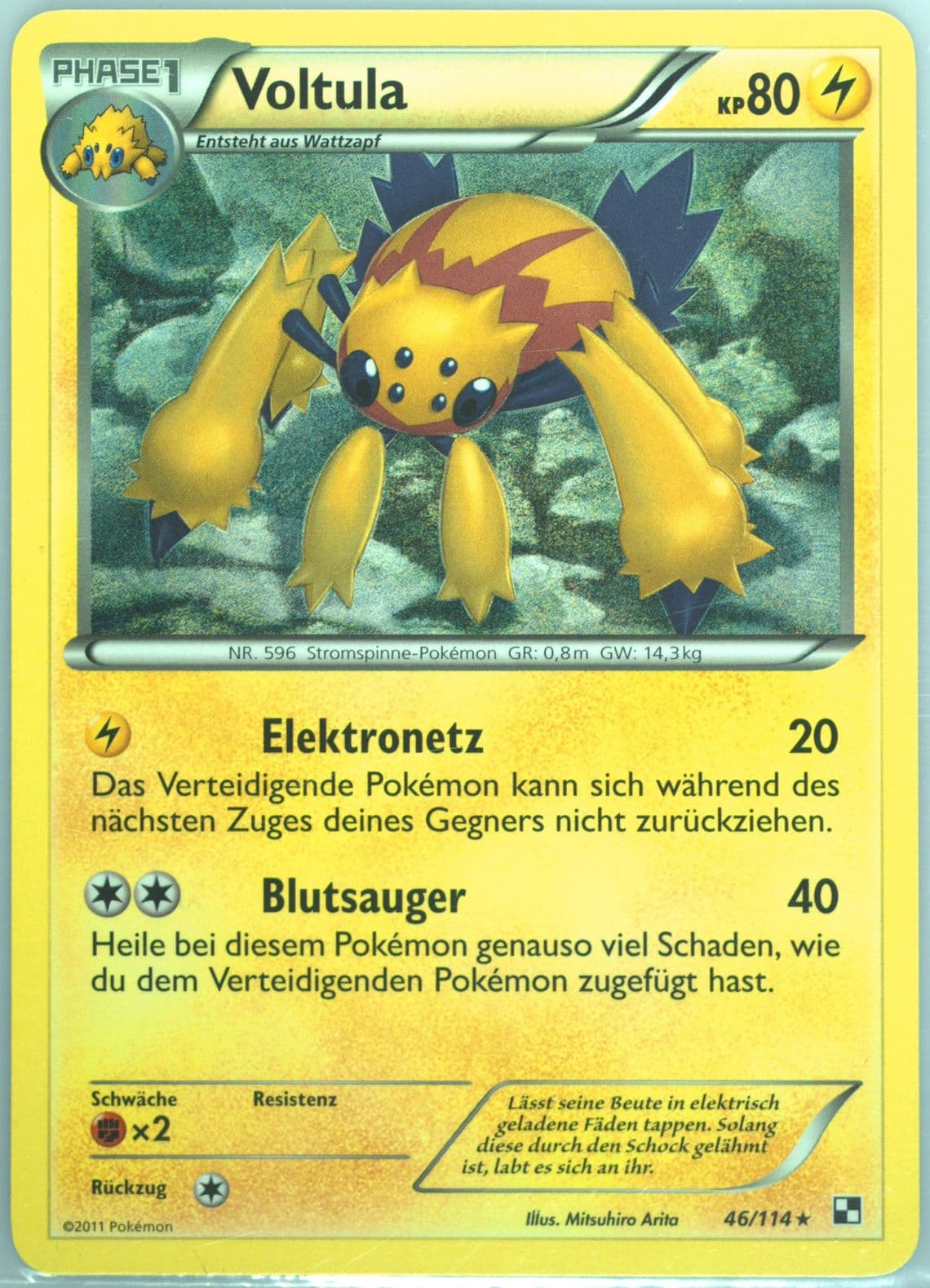 Voltula German (46) 2011 Pokemon Black & White