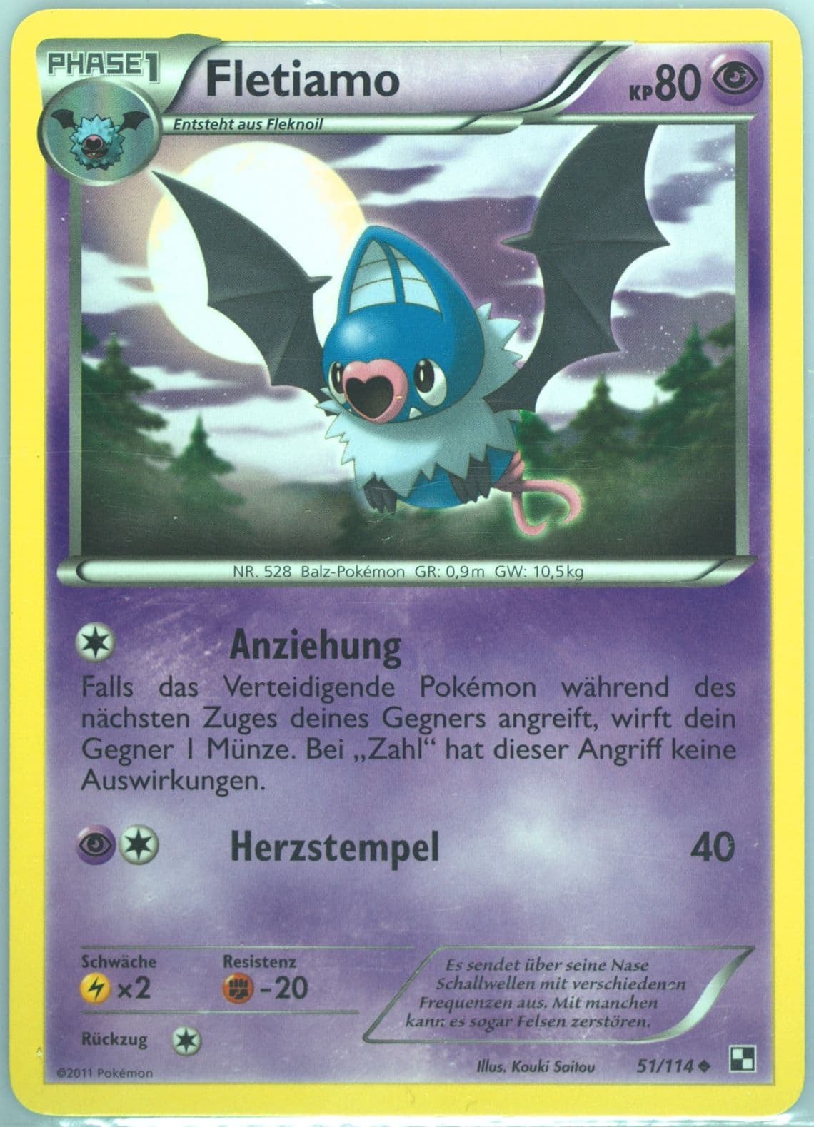 Fletiamo German (51) 2011 Pokemon Black & White