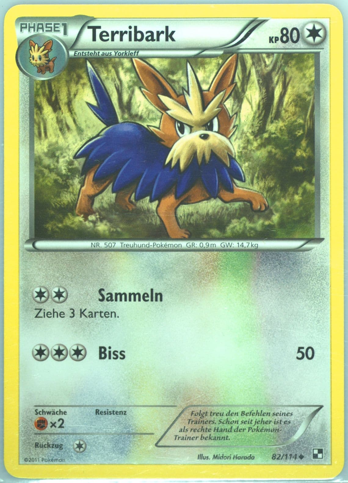 Terribark German (82) 2011 Pokemon Black & White
