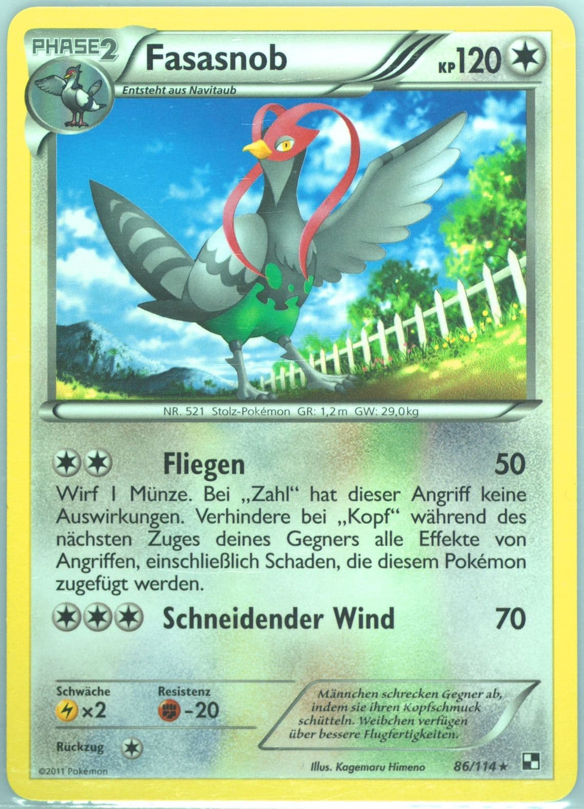 Fasasnob German (86) 2011 Pokemon Black & White