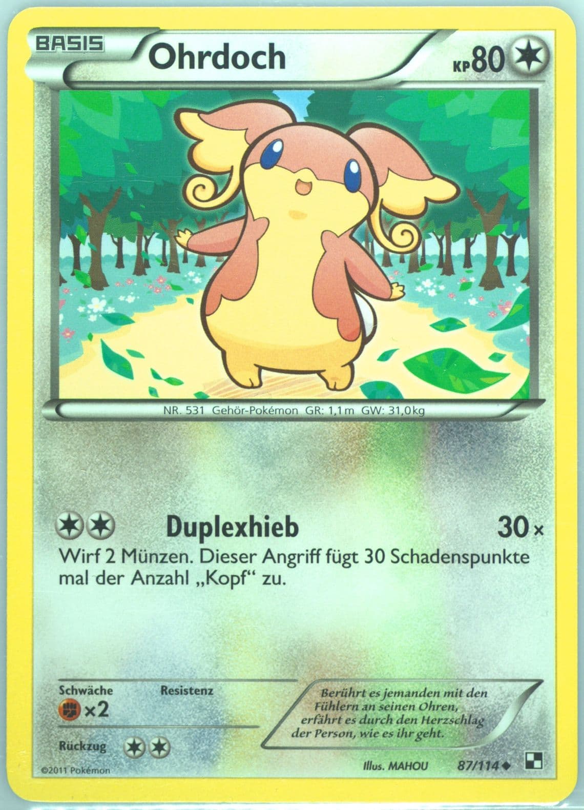 Ohrdoch German (87) 2011 Pokemon Black & White