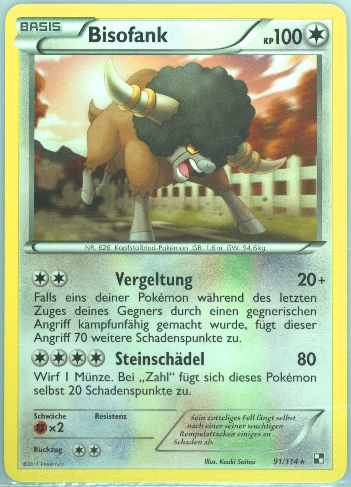 Bisofank German (91) 2011 Pokemon Black & White