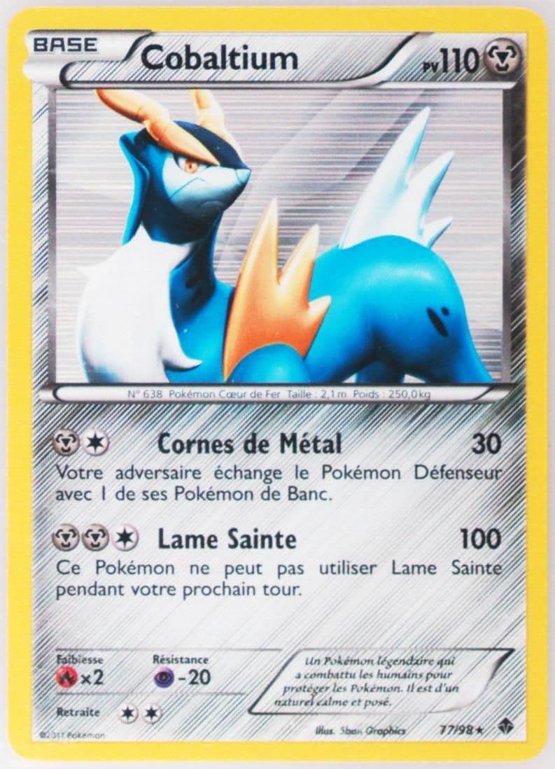 Cobaltium-Holo French (77) 2011 Pokemon Black & White Emerging Powers
