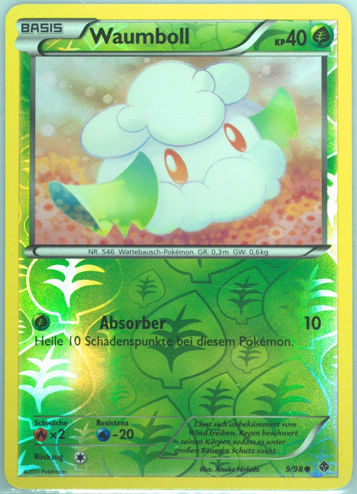 Waumboll-Reverse Foil German (9) 2011 Pokemon Black & White Emerging Powers