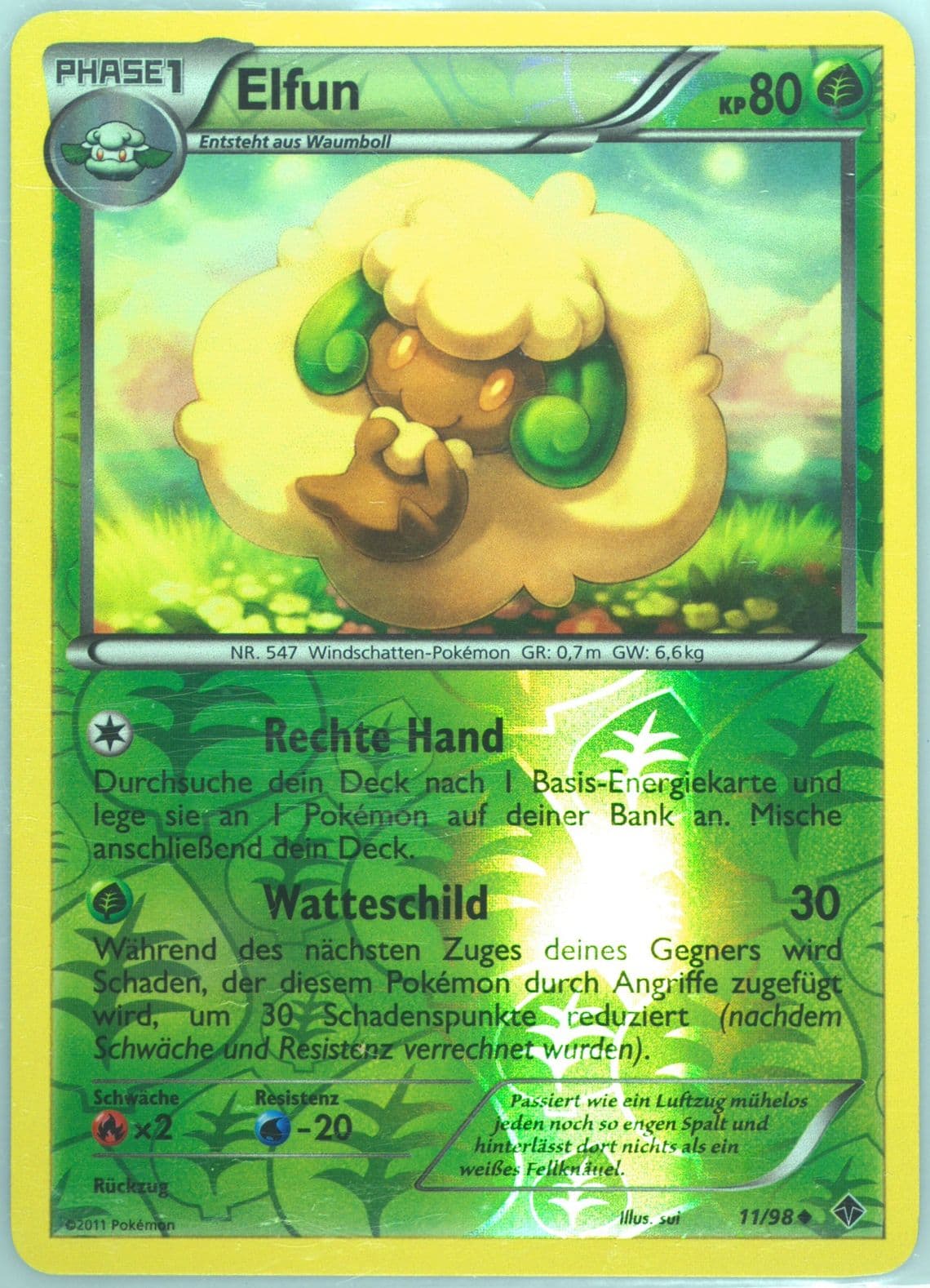 Elfun-Reverse Foil German (11) 2011 Pokemon Black & White Emerging Powers