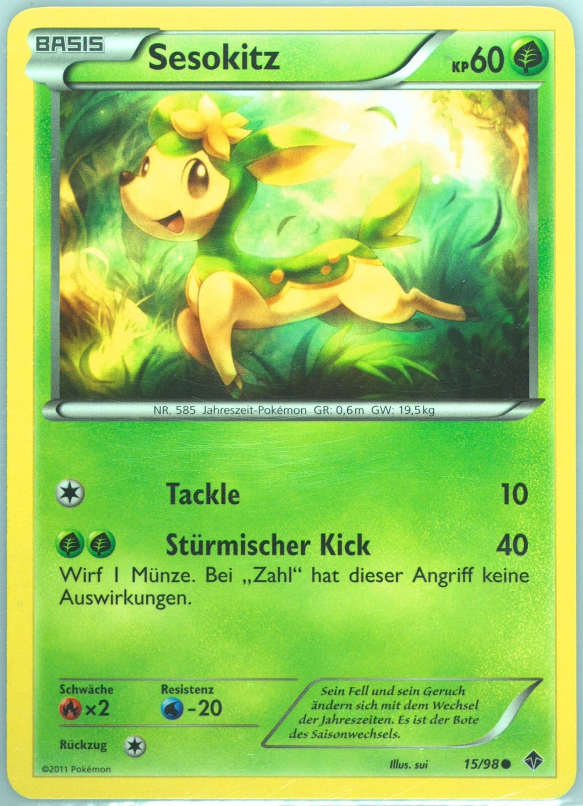 Sesokitz German (15) 2011 Pokemon Black & White Emerging Powers